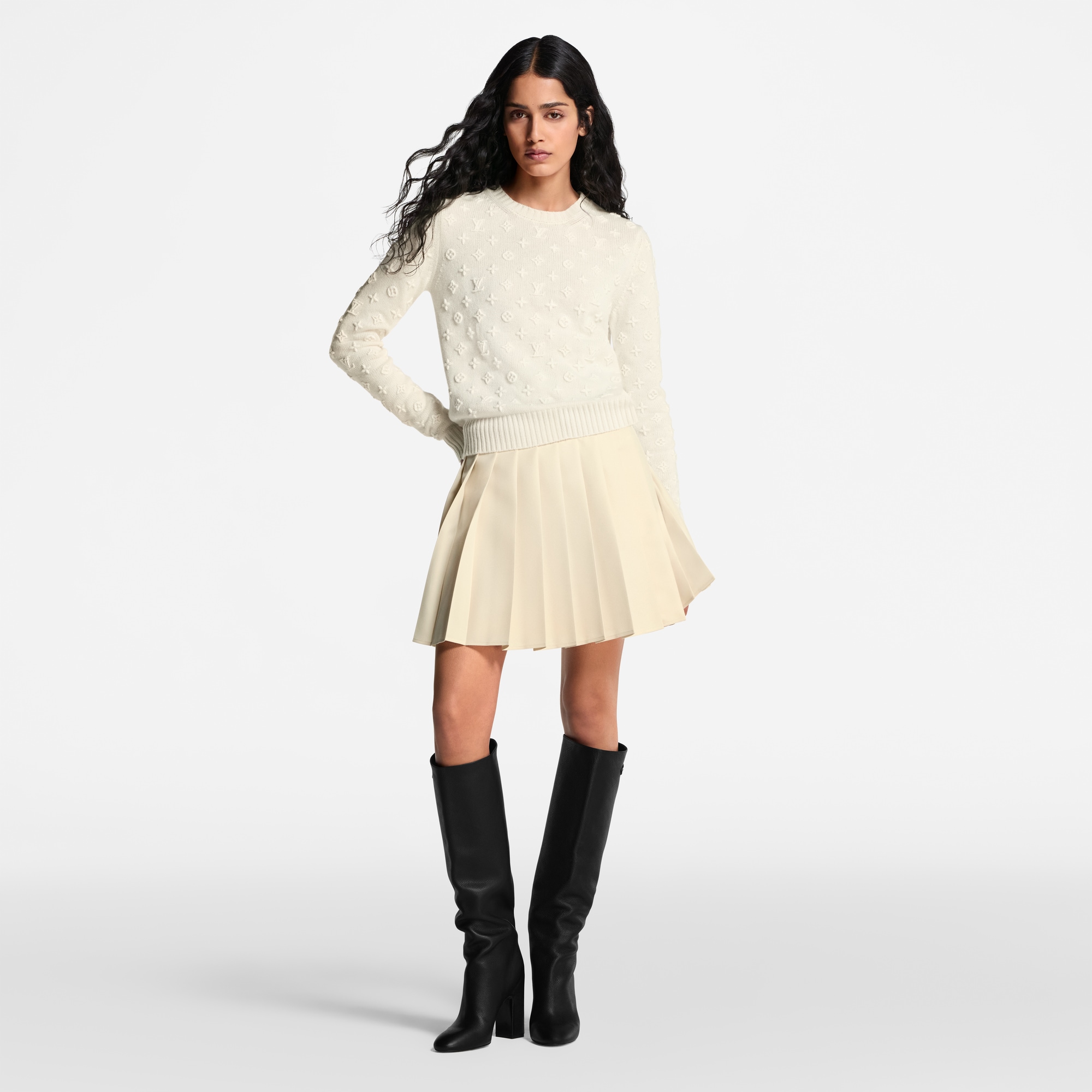Jersey de punto Monogram tridimensional  Mujer Prêt-à-Porter Artículos de punto | LOUIS VUITTON (Zoom de producto)