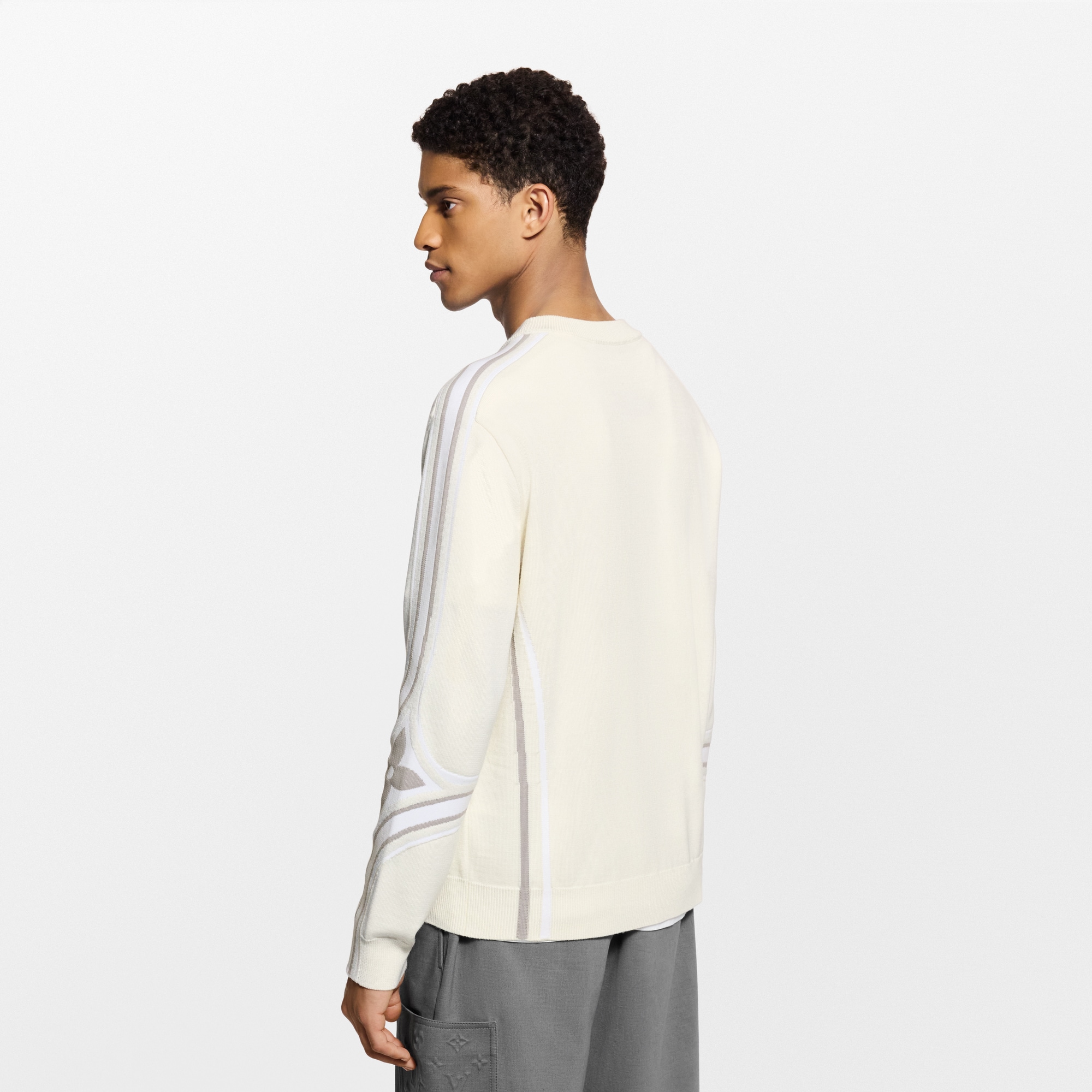 Jersey de punto y cuello redondo con motivos gráficos  Novedades Para hombre LV Ski | LOUIS VUITTON (Zoom de producto)