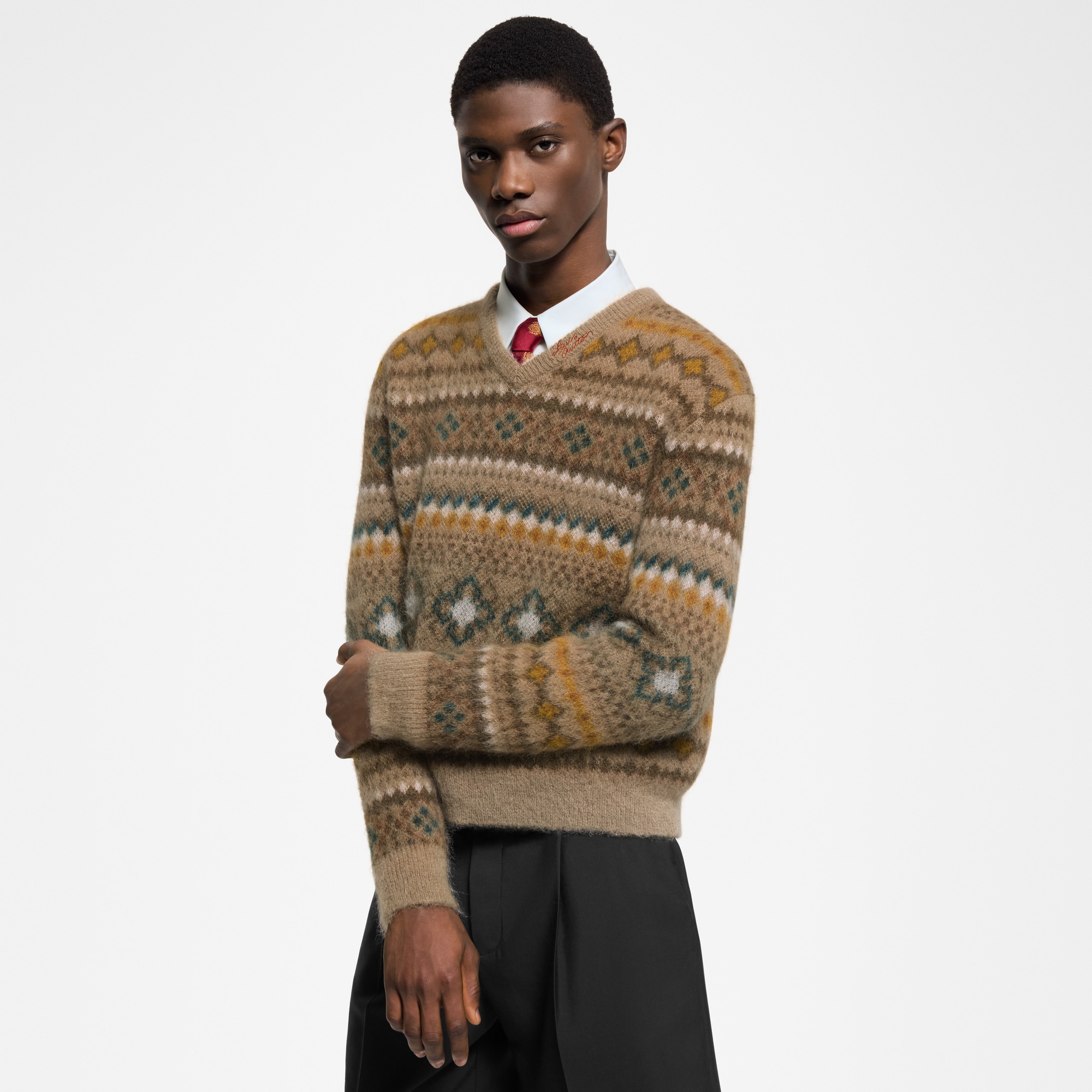 Jersey Fair Isle en mezcla de mohair  Hombre Prêt-à-Porter Todo Prêt-à-Porter | LOUIS VUITTON (Zoom de producto)