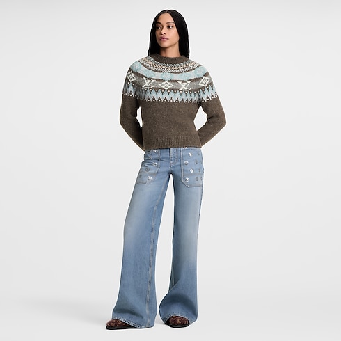 Jersey gráfico de punto Mujer Prêt-à-Porter Artículos de punto | LOUIS VUITTON (Zoom de producto)