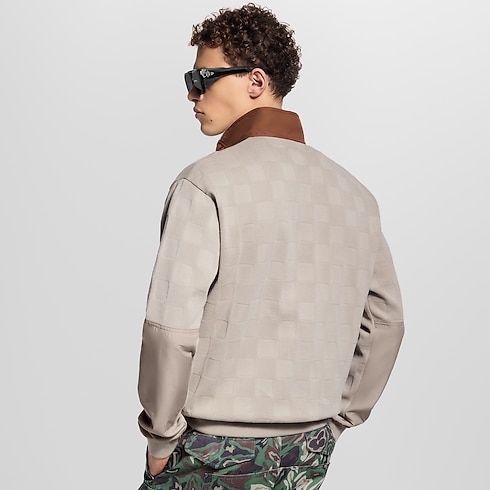 Jersey híbrido Damier con media cremallera Hombre Prêt-à-Porter Todo Prêt-à-Porter | LOUIS VUITTON (Zoom de producto)