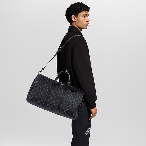 Keepall 45 con bandolera Monogram Eclipse Hombre Viaje Bolsos de viaje | LOUIS VUITTON (Zoom de producto)