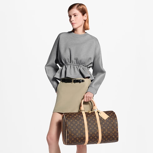 Keepall 45 con bandolera Lona Monogram Regalos Regalos para el Día de la Madre } | LOUIS VUITTON (Zoom de producto)