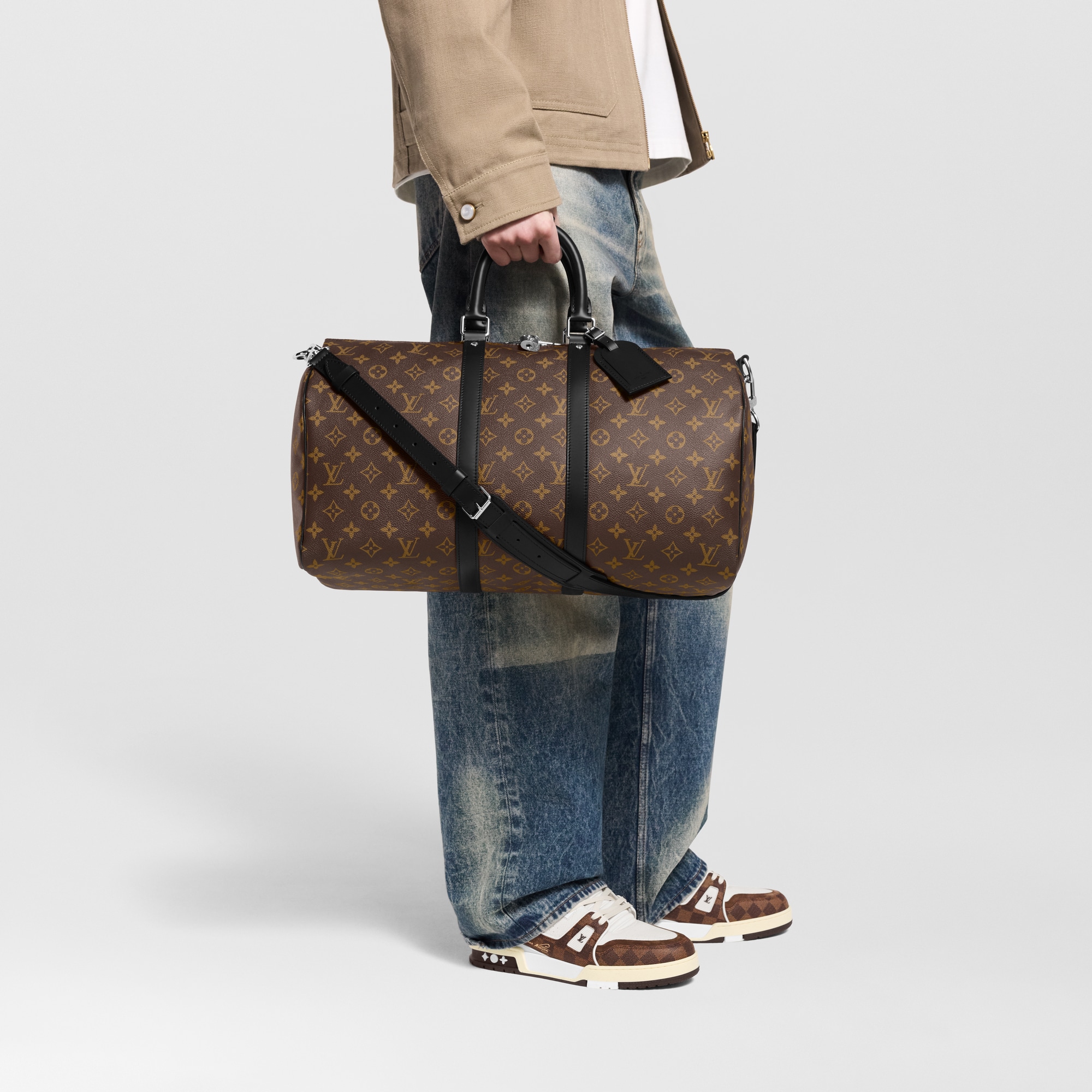 Keepall 45 con bandolera Lona Monogram Macassar Hombre Personalización Bolsos y Viaje | LOUIS VUITTON (Zoom de producto)