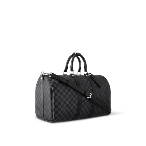 Keepall 45 con bandolera Toile Damier Graphite Hombre Viaje Todo el equipaje y accesorios | LOUIS VUITTON (Zoom de producto)