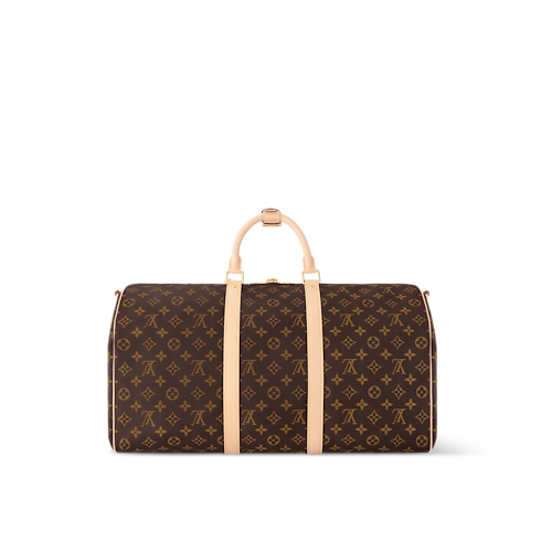 Keepall 50 con bandolera Lona Monogram Bolsos y pequeña marroquinería Personalización de artículos de cuero } | LOUIS VUITTON (Zoom de producto)