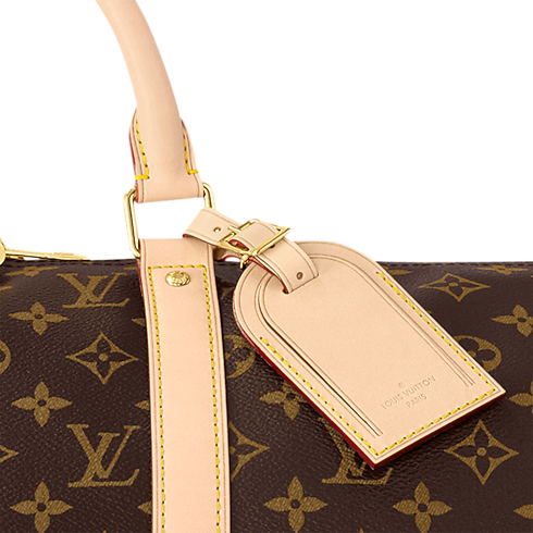 Keepall 50 con bandolera Lona Monogram Bolsos y pequeña marroquinería Personalización de artículos de cuero } | LOUIS VUITTON (Zoom de producto)