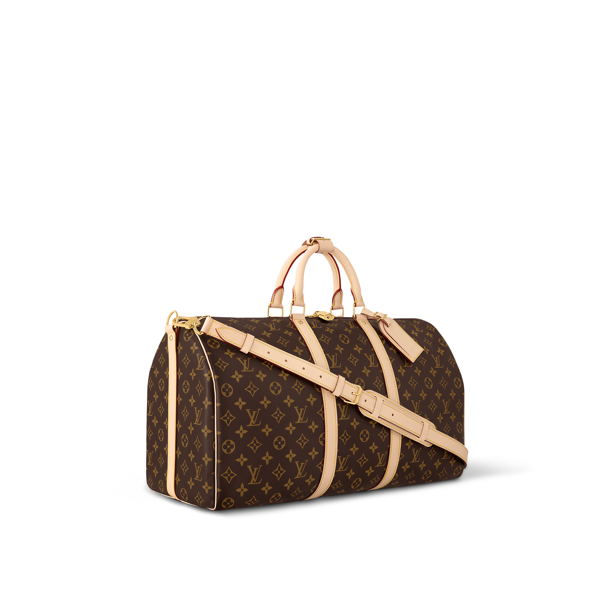 Keepall 50 con bandolera Lona Monogram Bolsos y pequeña marroquinería Personalización de artículos de cuero } | LOUIS VUITTON (Zoom de producto)