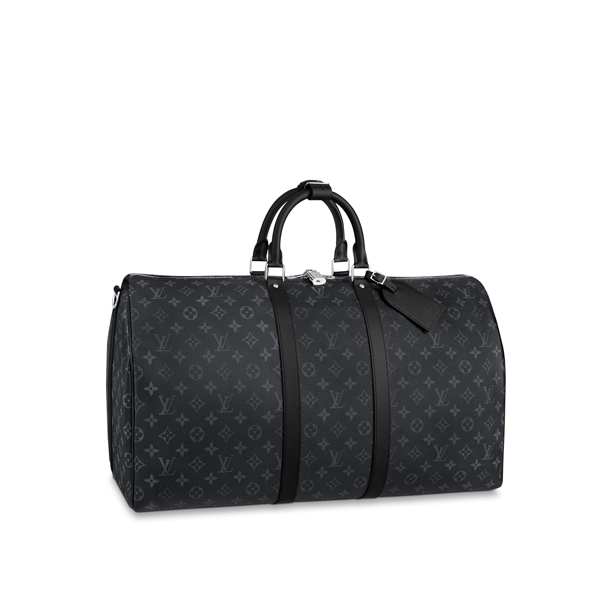 Keepall 55 con bandolera Monogram Eclipse Hombre Viaje Bolsos de viaje | LOUIS VUITTON (Zoom de producto)