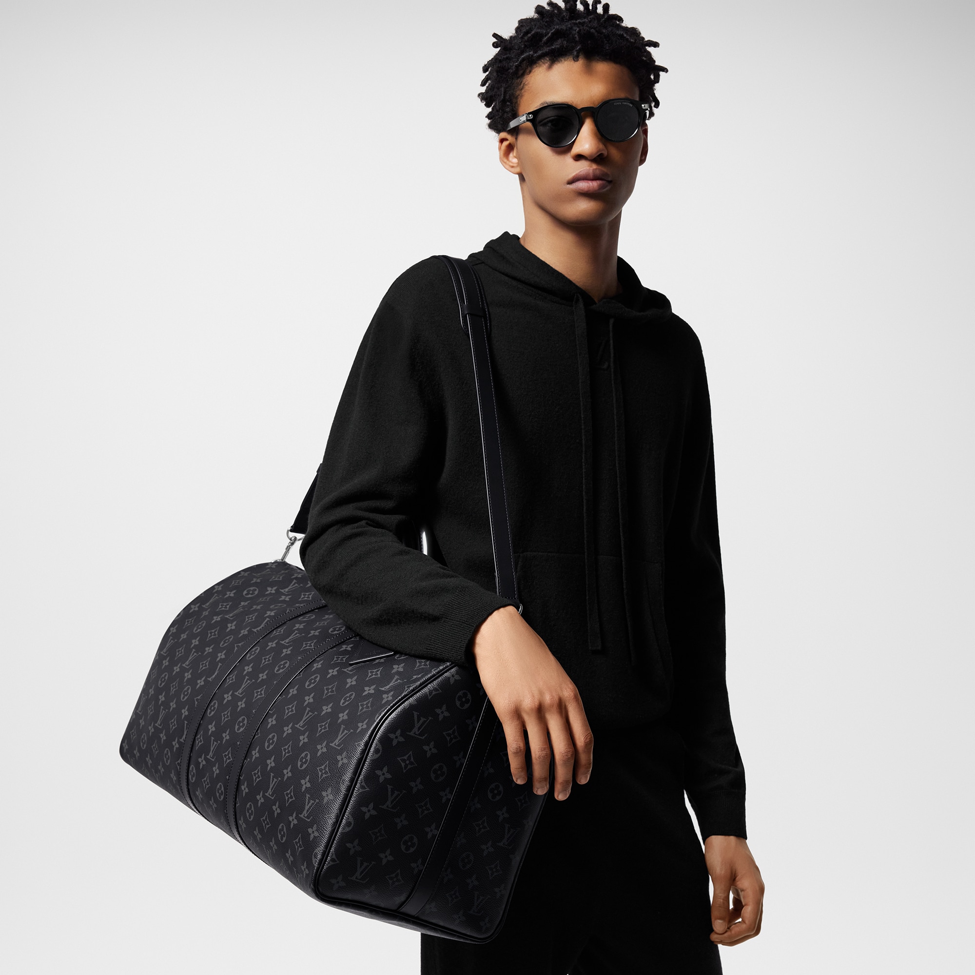 Keepall 55 con bandolera Monogram Eclipse Hombre Viaje Bolsos de viaje | LOUIS VUITTON (Zoom de producto)