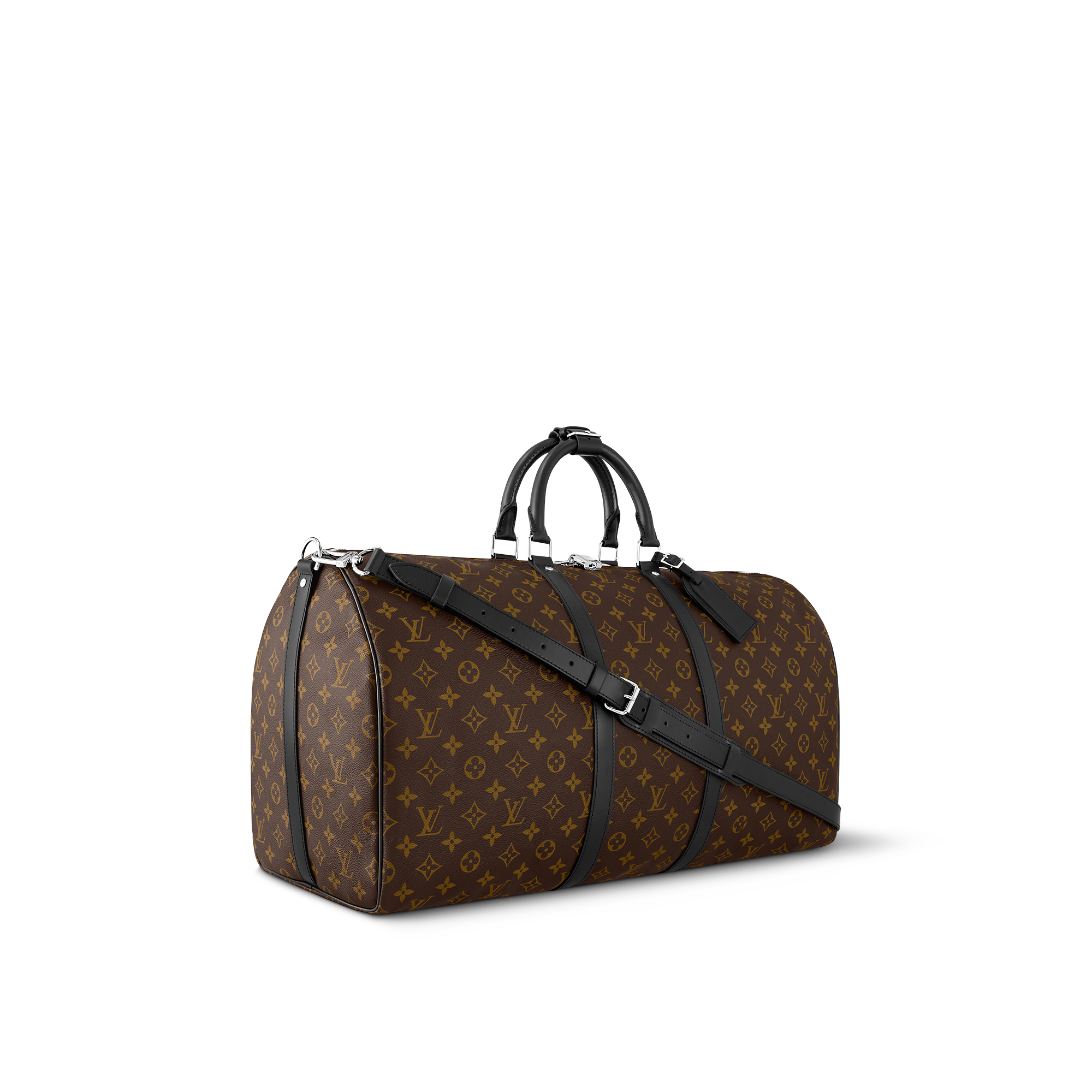Keepall 55 con bandolera Lona Monogram Macassar Bolsos y pequeña marroquinería Personalización de artículos de cuero } | LOUIS VUITTON (Zoom de producto)