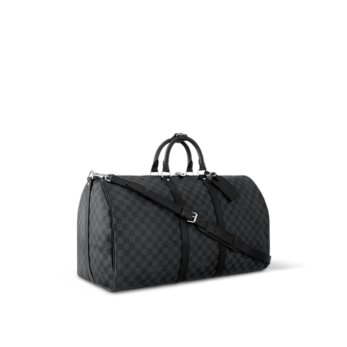 Keepall 55 con bandolera Toile Damier Graphite Hombre Viaje Bolsos de viaje | LOUIS VUITTON (Zoom de producto)