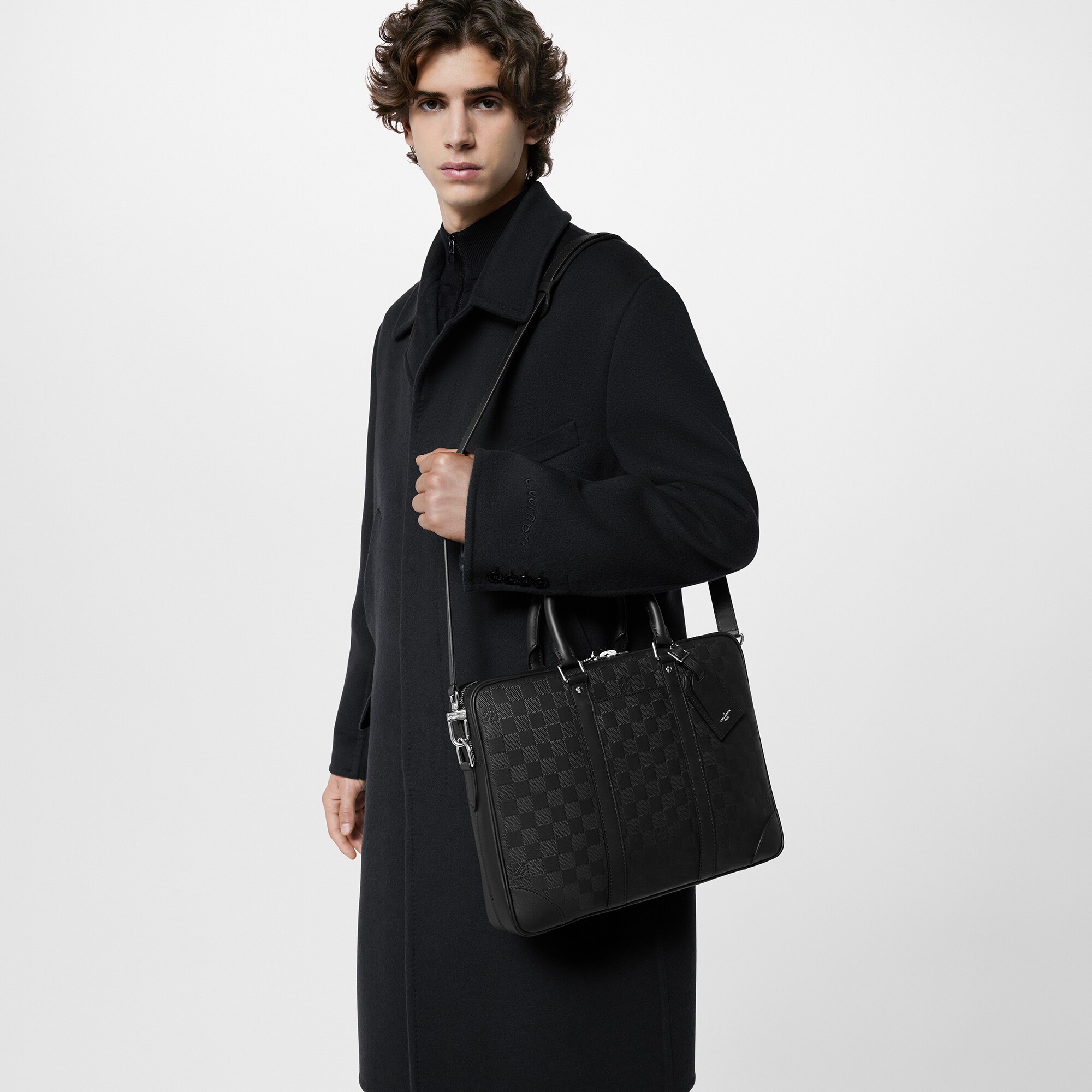 Maletín Porte-Documents Voyage NM Piel Damier Infini Hombre Bolsos Todas las colecciones | LOUIS VUITTON (Zoom de producto)