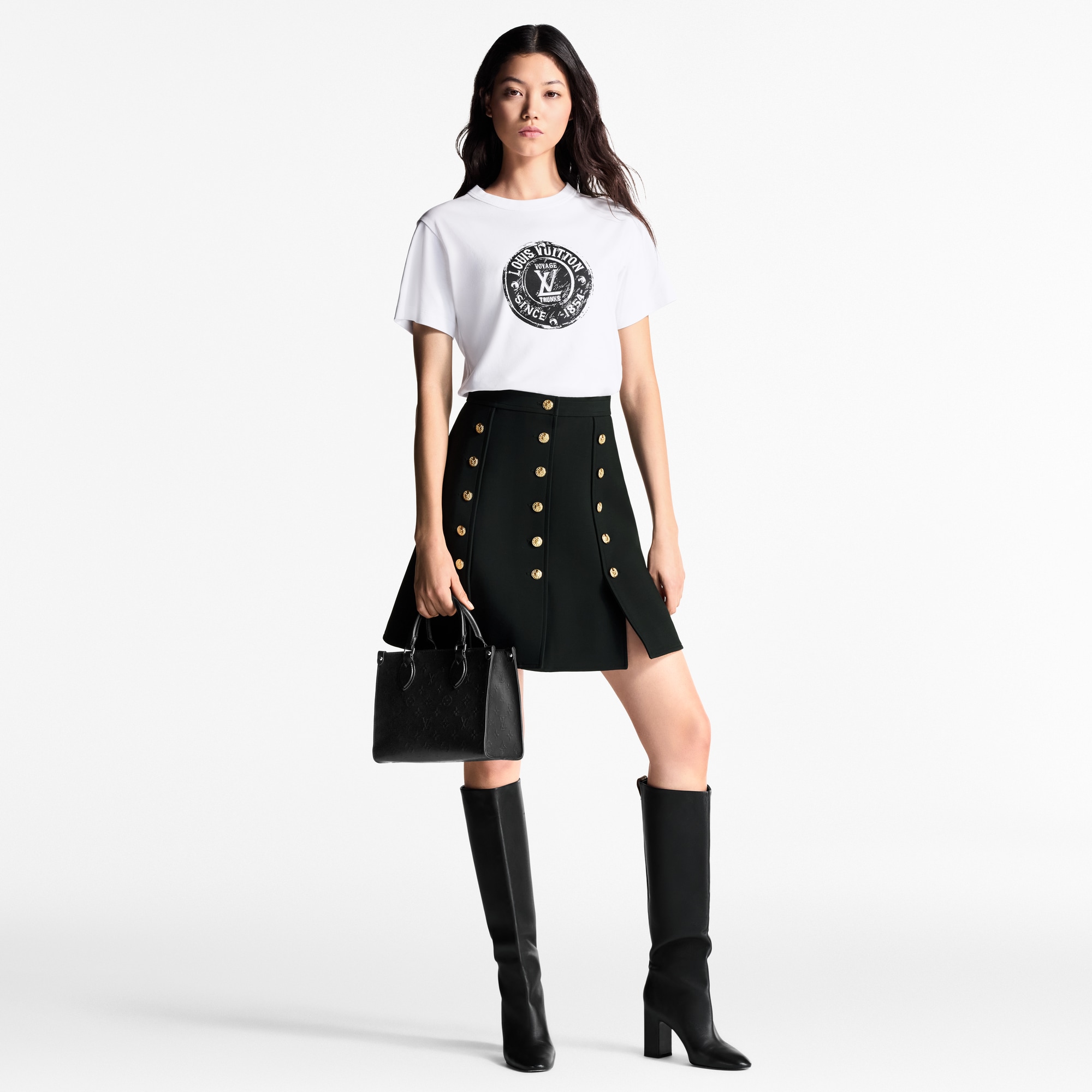 Minifalda con botones  Mujer Prêt-à-Porter Faldas y pantalones cortos | LOUIS VUITTON (Zoom de producto)