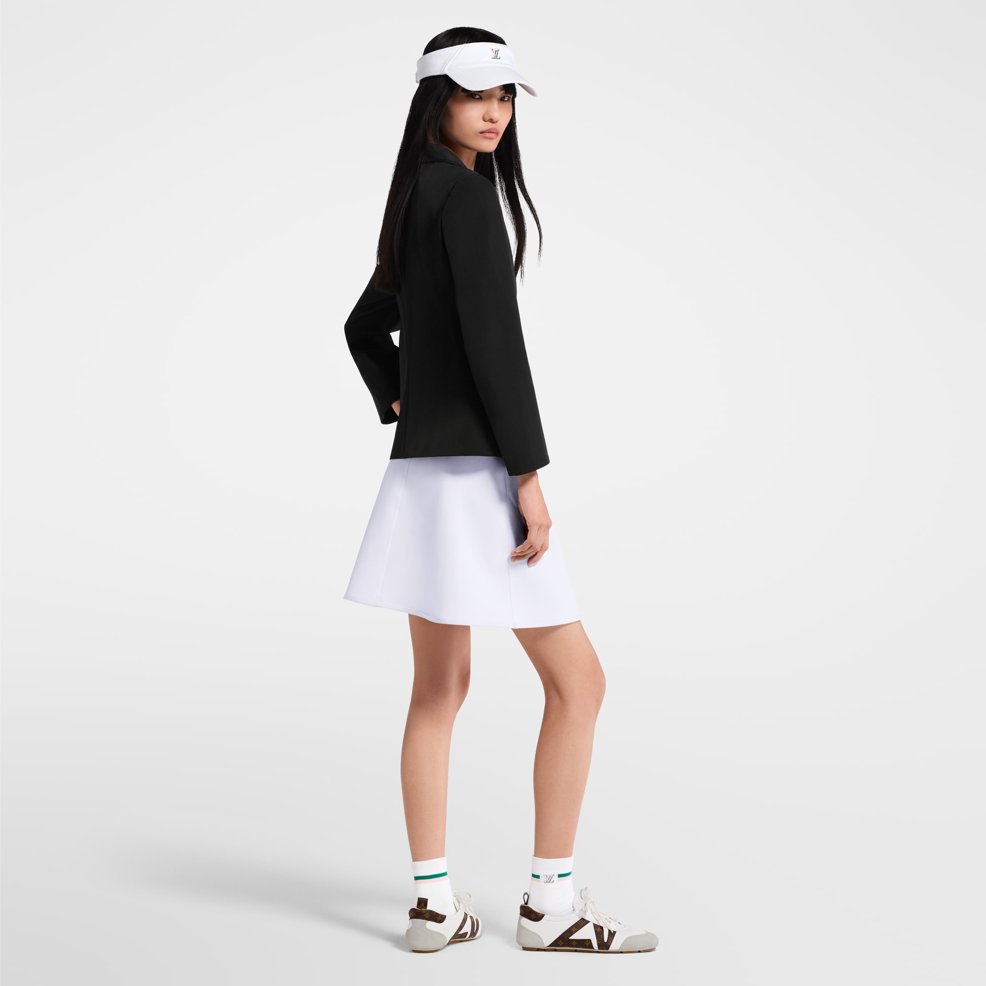 Minifalda cruzada de punto técnico  Mujer Prêt-à-Porter Faldas y pantalones cortos | LOUIS VUITTON (Zoom de producto)