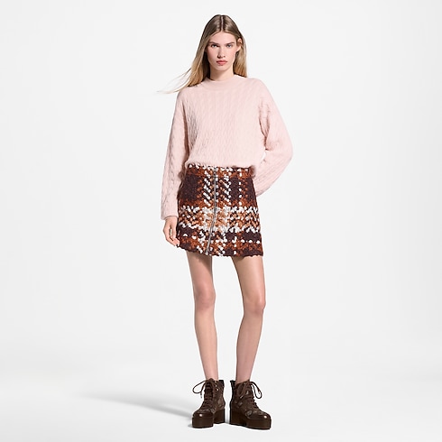 Minifalda de tweed con cuadros tartán Mujer Prêt-à-Porter Novedades en Prêt-à-porter | LOUIS VUITTON (Zoom de producto)