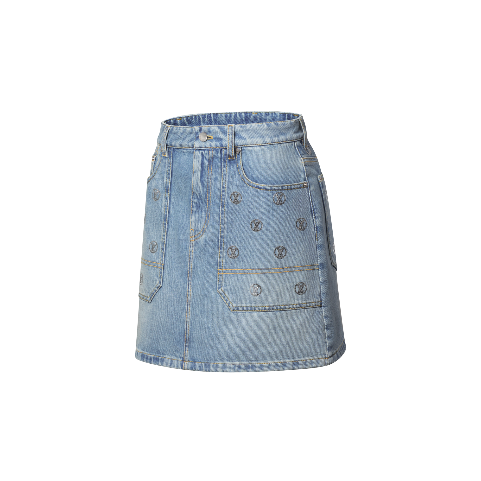 Minifalda vaquera con lentejuelas  Mujer Prêt-à-Porter Faldas y pantalones cortos | LOUIS VUITTON (Zoom de producto)