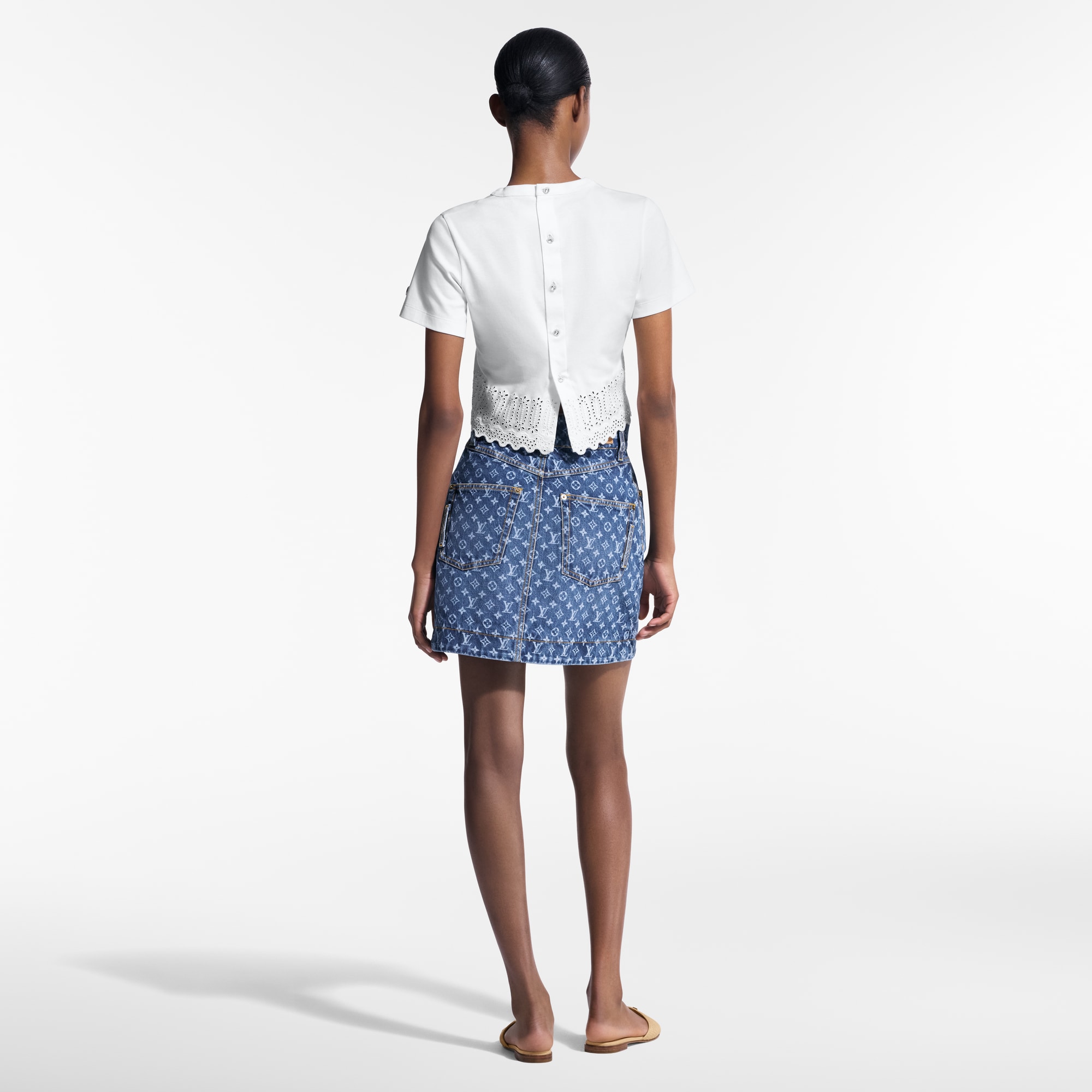 Minifalda vaquera Monogram  Mujer Prêt-à-Porter Faldas y pantalones cortos | LOUIS VUITTON (Zoom de producto)