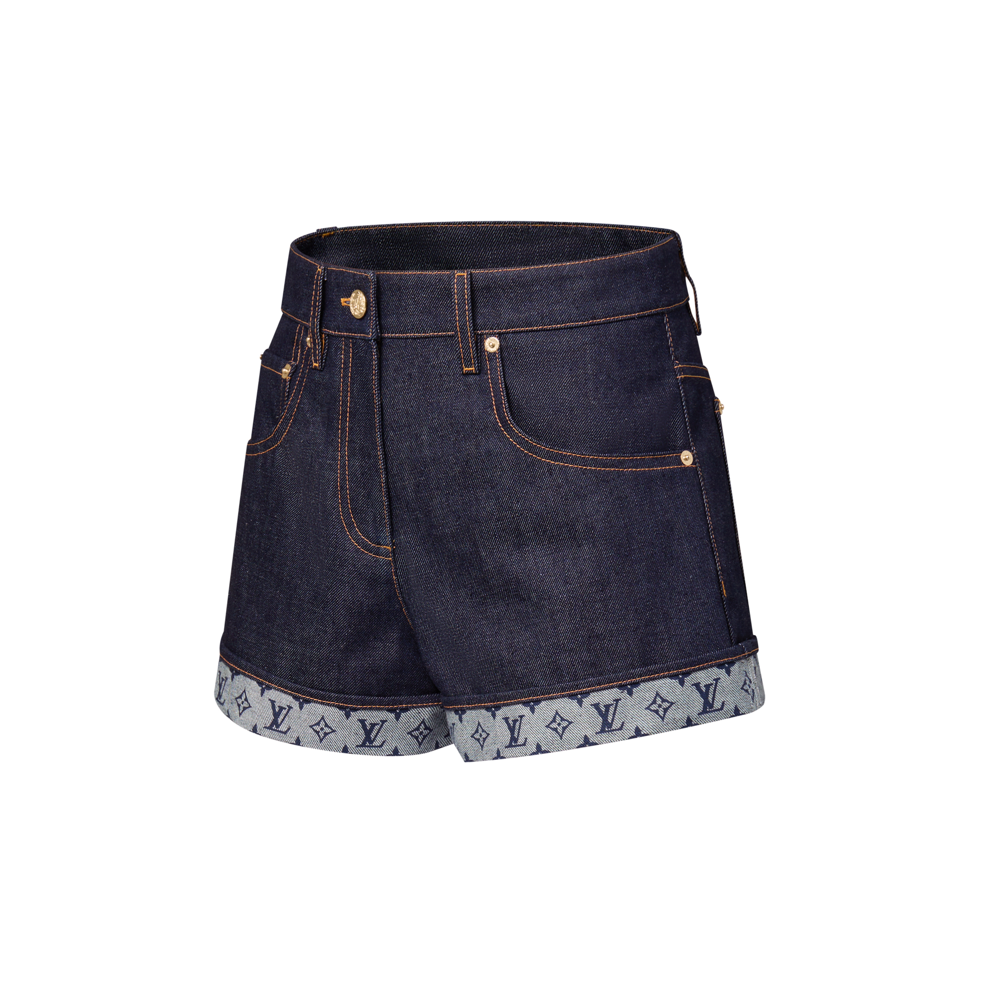 Minipantalones cortos vaqueros con vuelta  Mujer Prêt-à-Porter Faldas y pantalones cortos | LOUIS VUITTON (Zoom de producto)