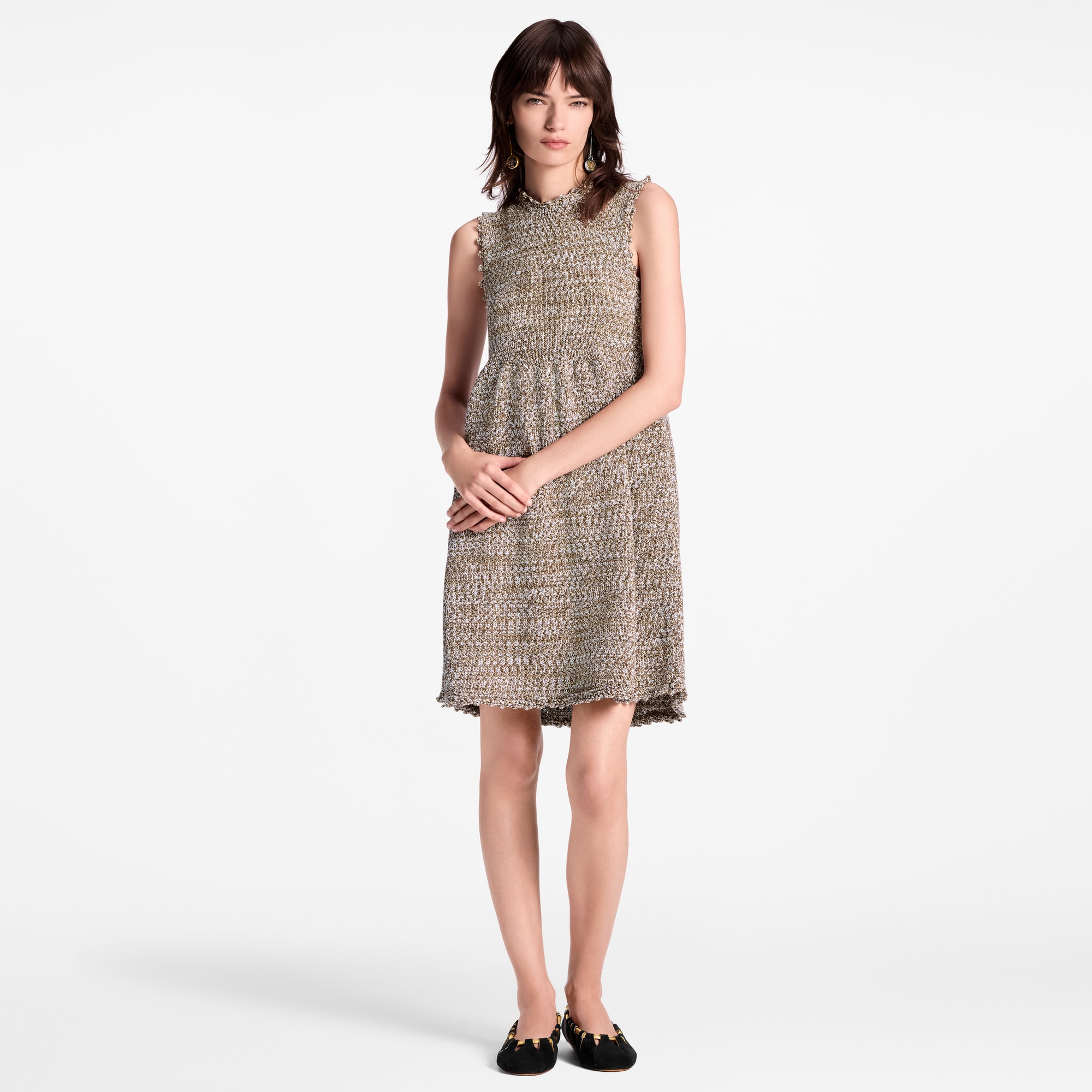 Minivestido en punto de tweed  Mujer Prêt-à-Porter Vestidos | LOUIS VUITTON (Zoom de producto)