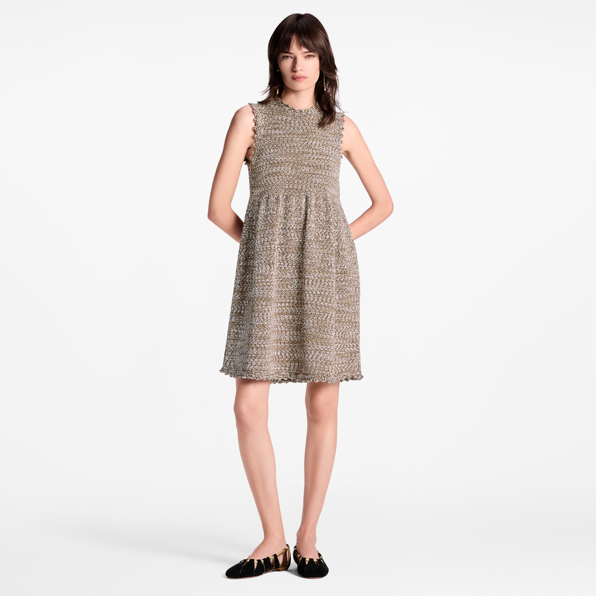 Minivestido en punto de tweed  Mujer Prêt-à-Porter Vestidos | LOUIS VUITTON (Zoom de producto)