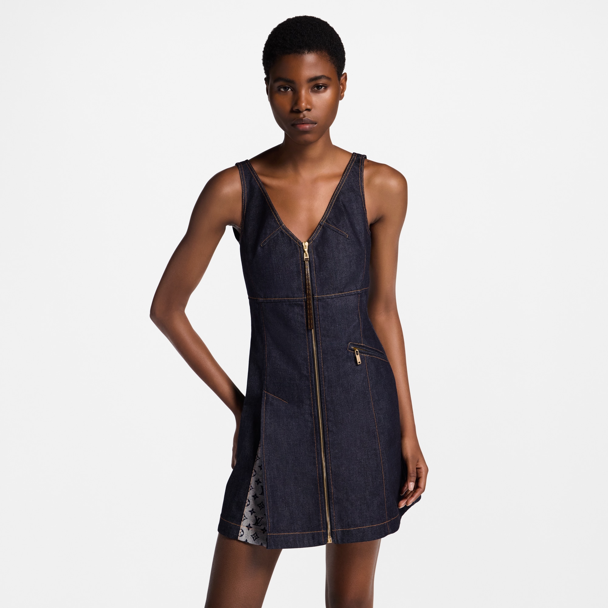 Minivestido vaquero  Mujer Prêt-à-Porter Vestidos | LOUIS VUITTON (Zoom de producto)