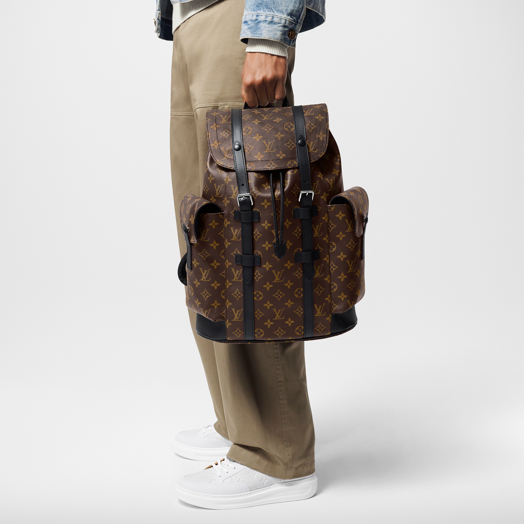 Mochila Christopher MM Lona Monogram Macassar Hombre Viaje Todo el equipaje y accesorios | LOUIS VUITTON (Zoom de producto)