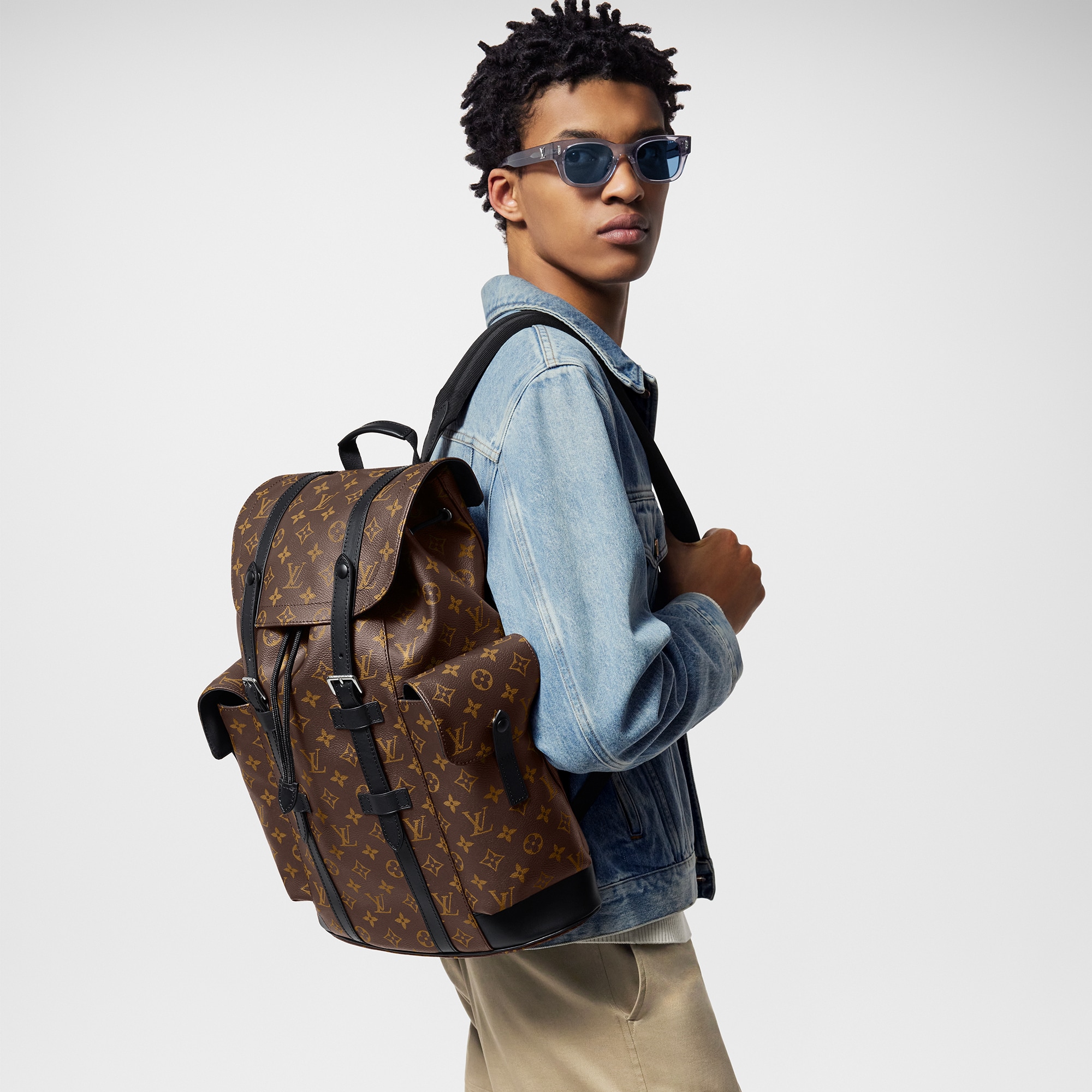 Mochila Christopher MM Lona Monogram Macassar Hombre Viaje Todo el equipaje y accesorios | LOUIS VUITTON (Zoom de producto)