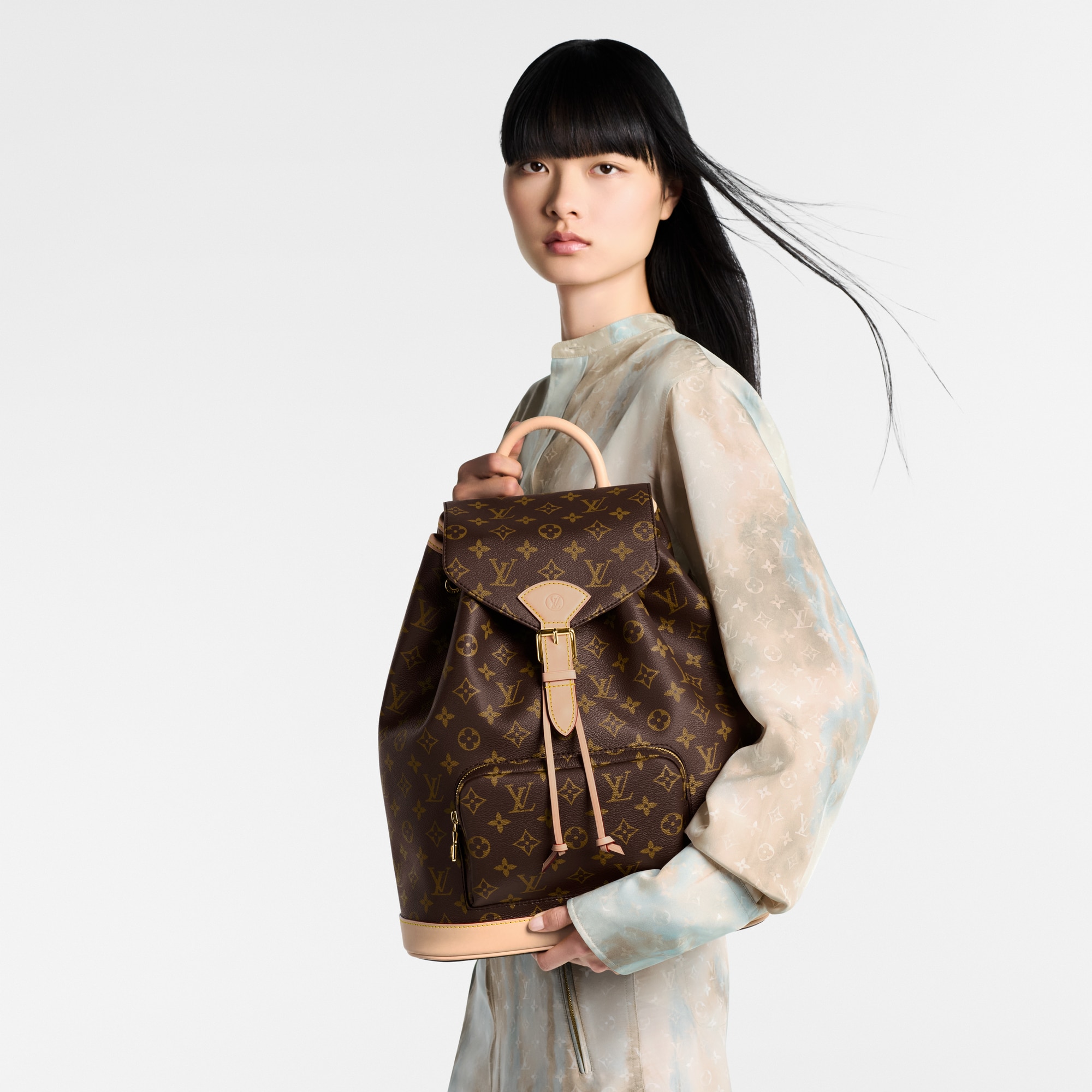 Mochila Montsouris MM Lona Monogram Mujer Bolsos Bolsos | LOUIS VUITTON (Zoom de producto)