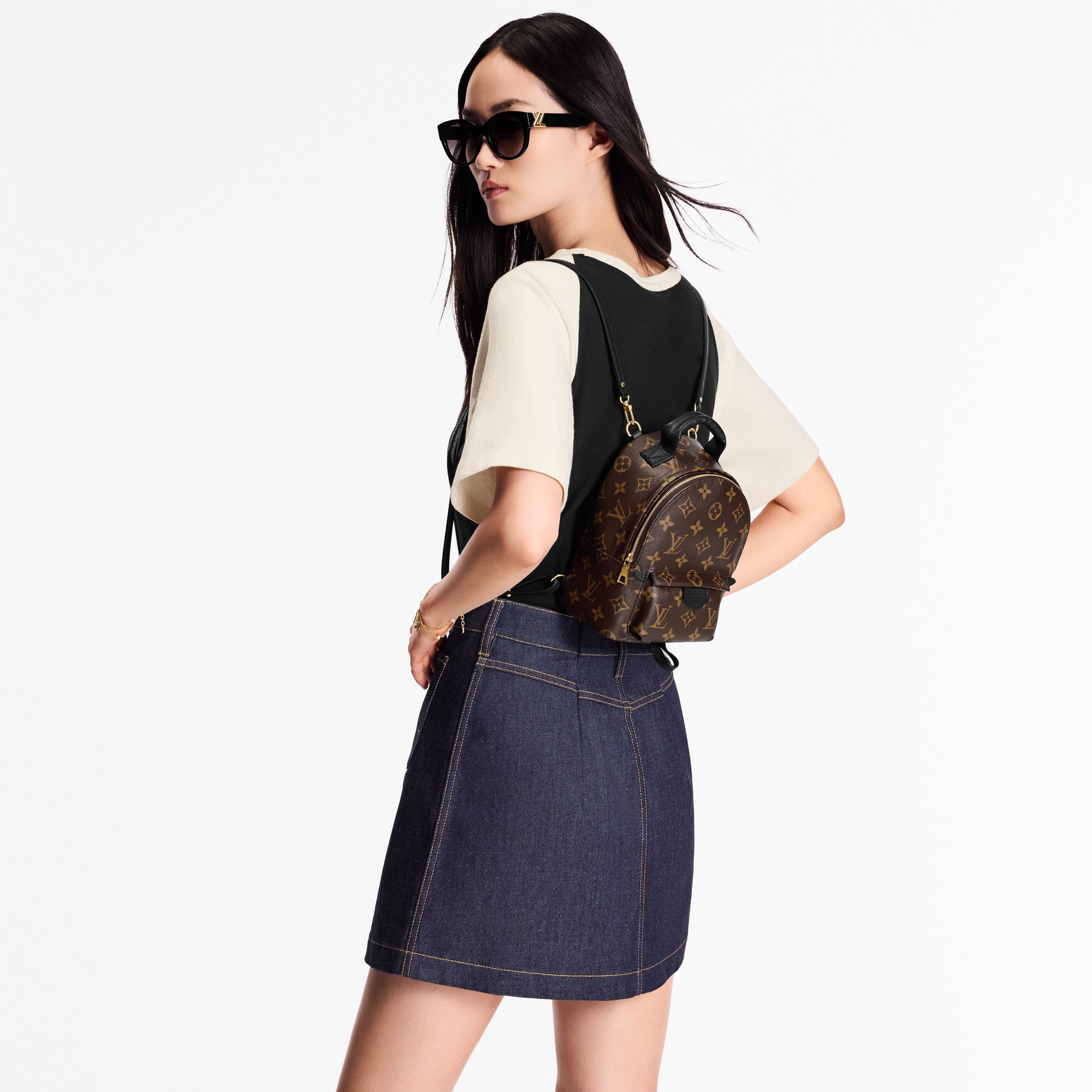 Mochila Palm Springs Mini Lona Monogram Mujer Bolsos Bolsos | LOUIS VUITTON (Zoom de producto)