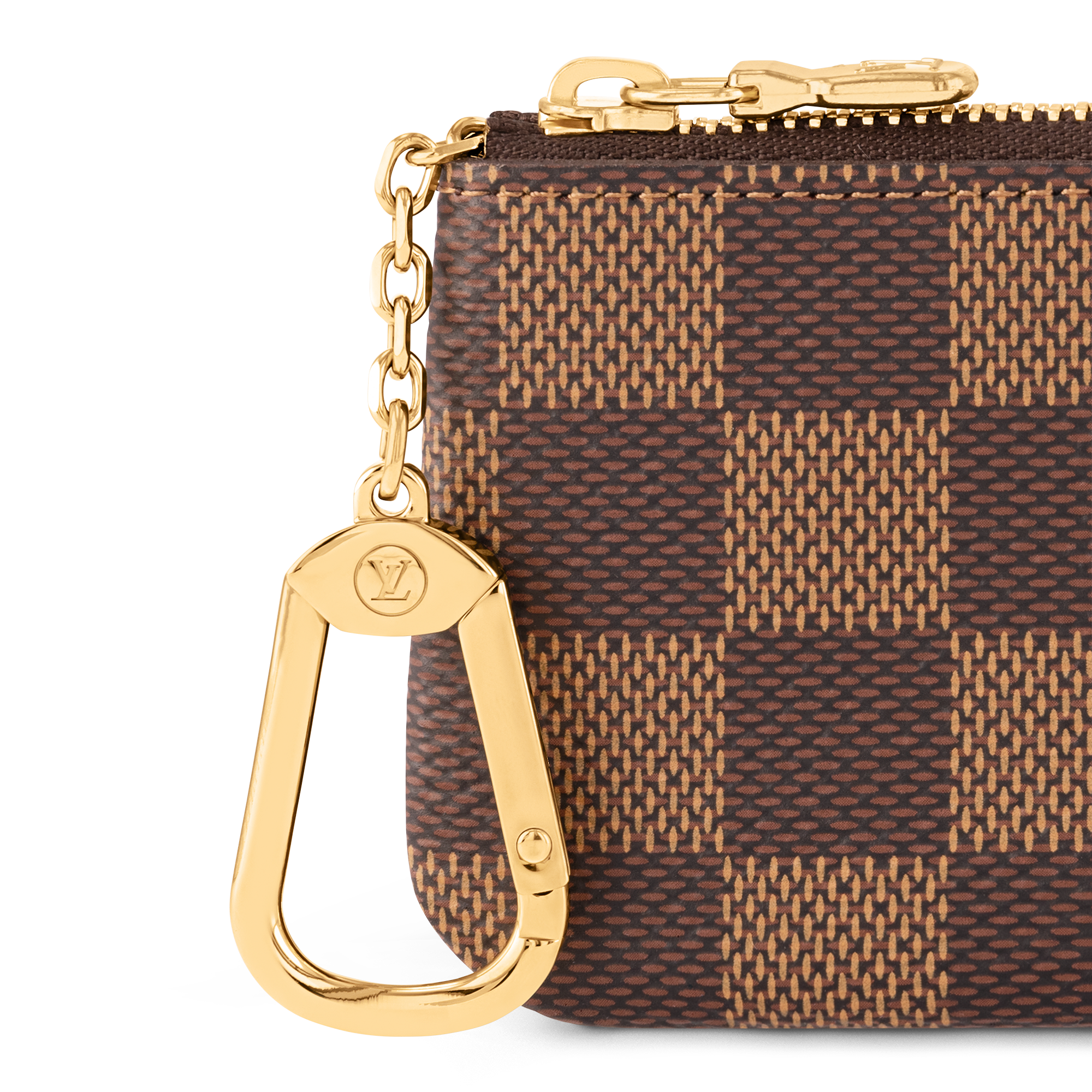 Monedero con llavero Lona Damier Ebène Mujer Carteras y pequeña marroquinería Todas las carteras y pequeña marroquinería | LOUIS VUITTON (Zoom de producto)