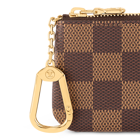 Monedero con llavero Lona Damier Ebène Mujer Carteras y pequeña marroquinería Todas las carteras y pequeña marroquinería | LOUIS VUITTON (Zoom de producto)