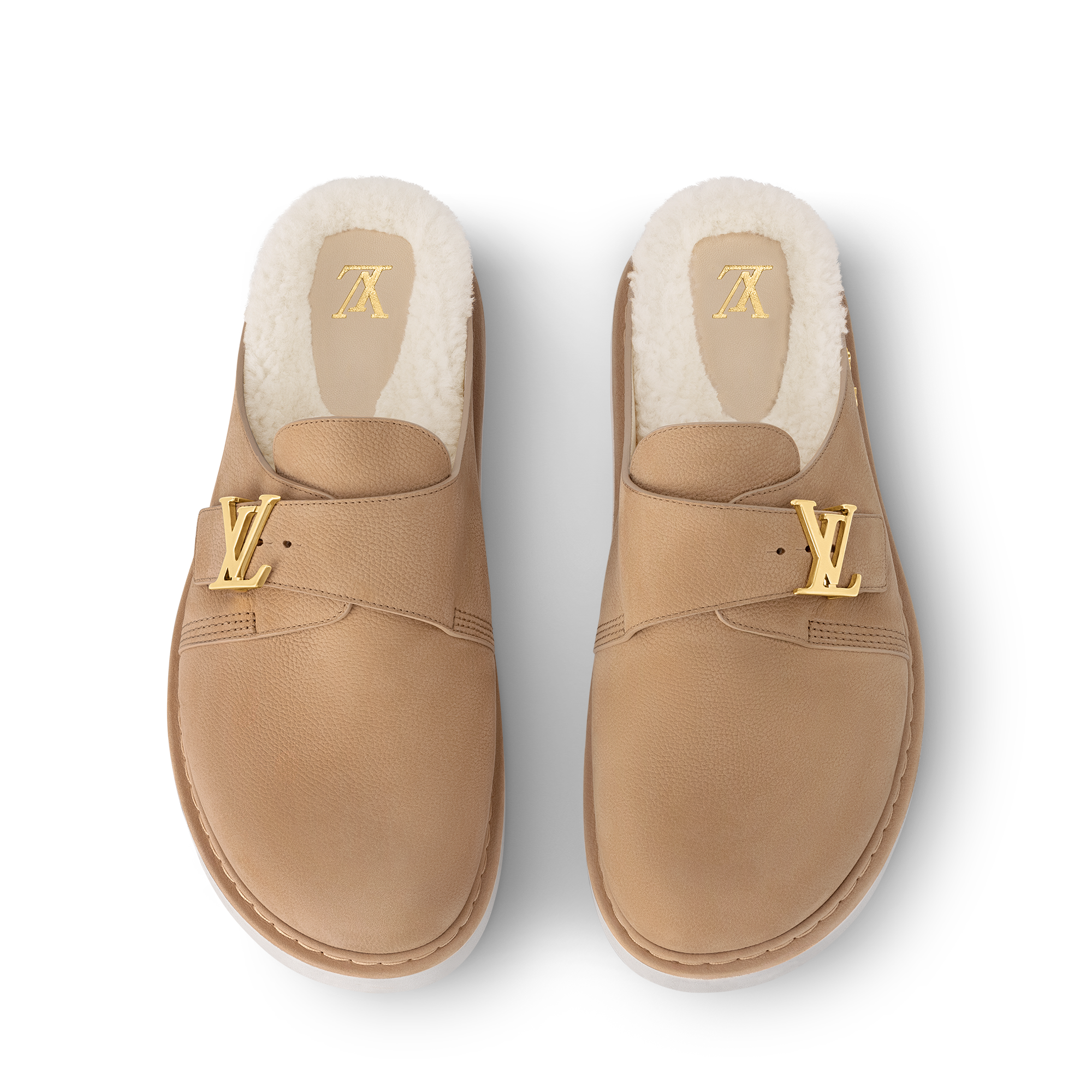 Mule LV Easy con lana de oveja  Hombre Zapatos Sandalias | LOUIS VUITTON (Zoom de producto)