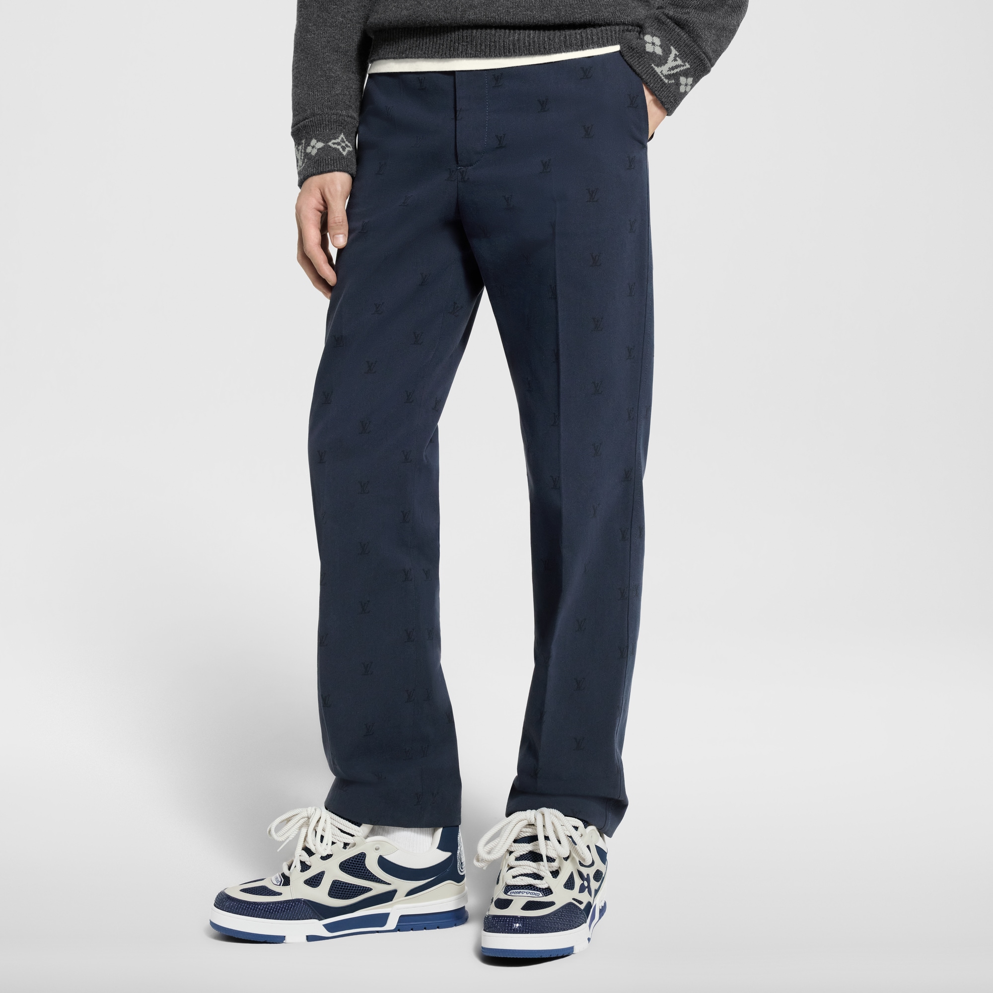 Pantalón chino de algodón LV Blason  Hombre Prêt-à-Porter Pantalones | LOUIS VUITTON (Zoom de producto)
