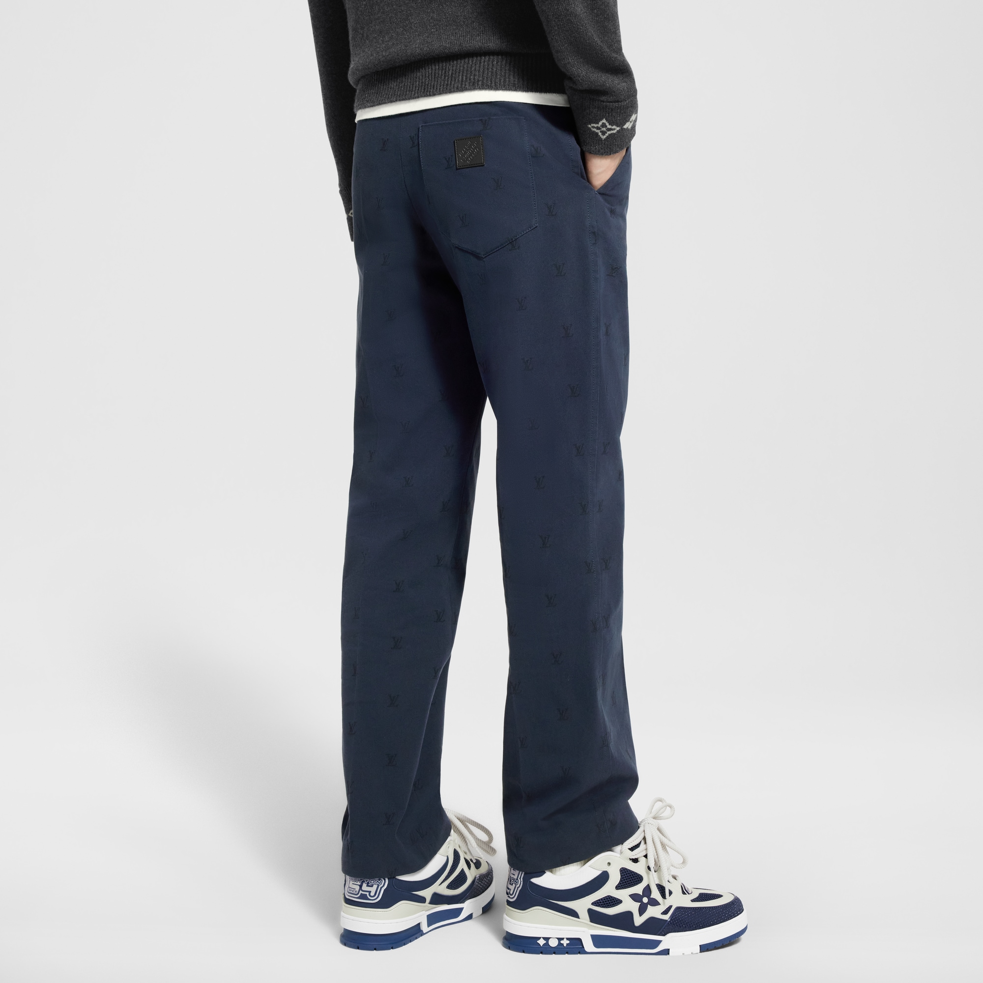 Pantalón chino de algodón LV Blason  Hombre Prêt-à-Porter Pantalones | LOUIS VUITTON (Zoom de producto)