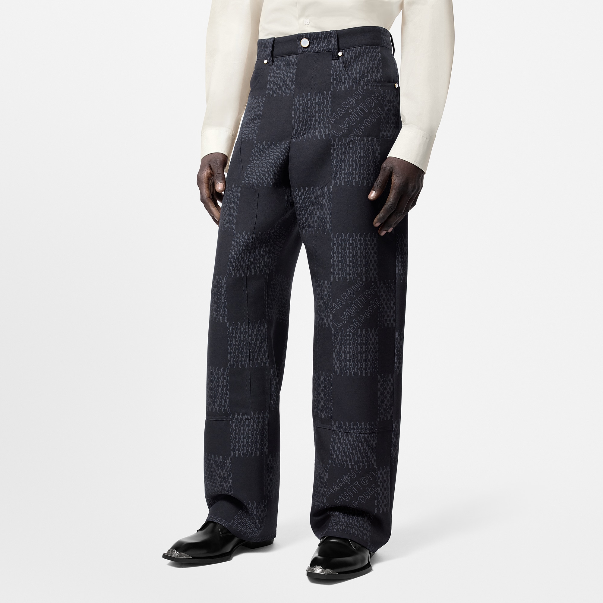 Pantalón Damier de lana  Hombre Prêt-à-Porter Pantalones | LOUIS VUITTON (Zoom de producto)