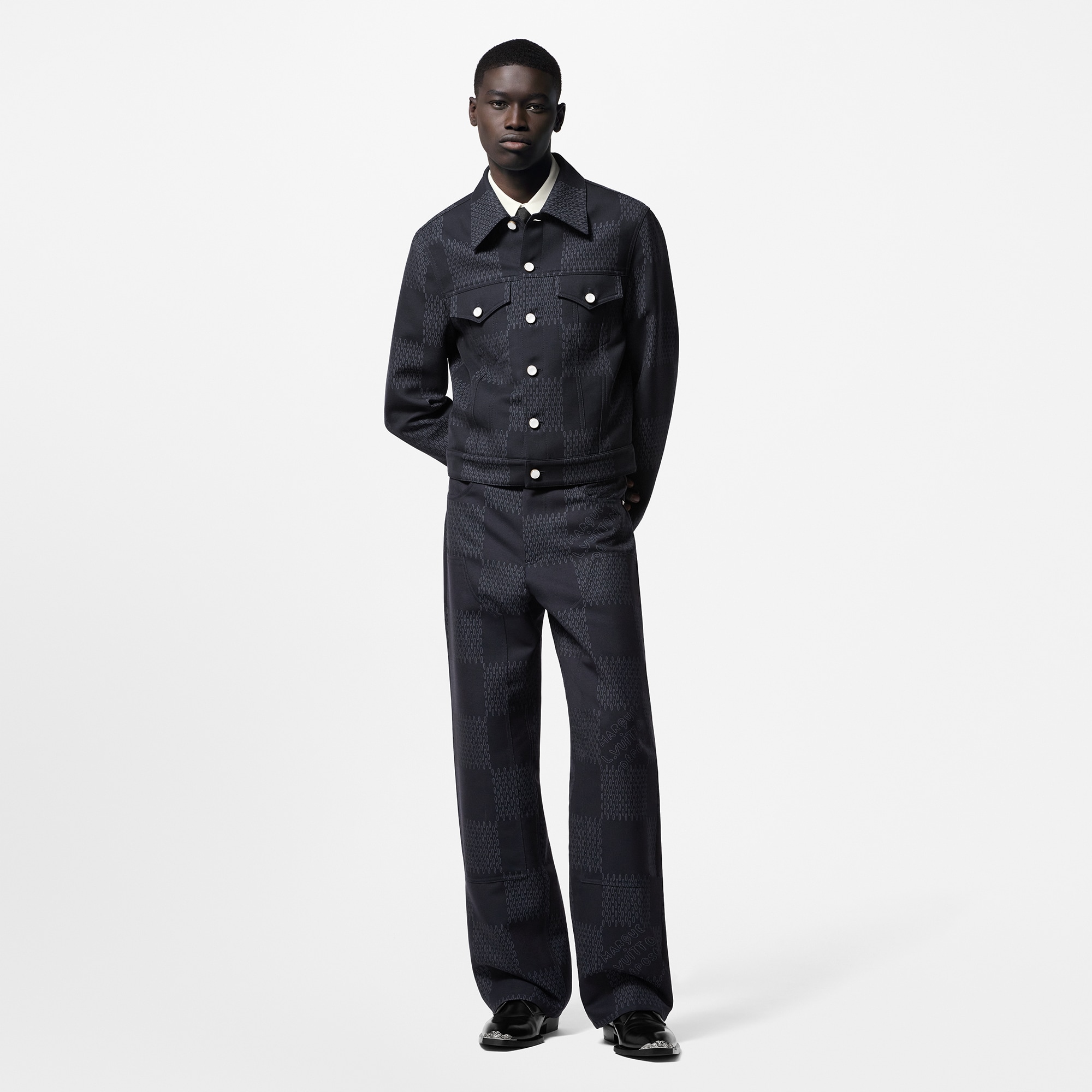 Pantalón Damier de lana  Hombre Prêt-à-Porter Pantalones | LOUIS VUITTON (Zoom de producto)