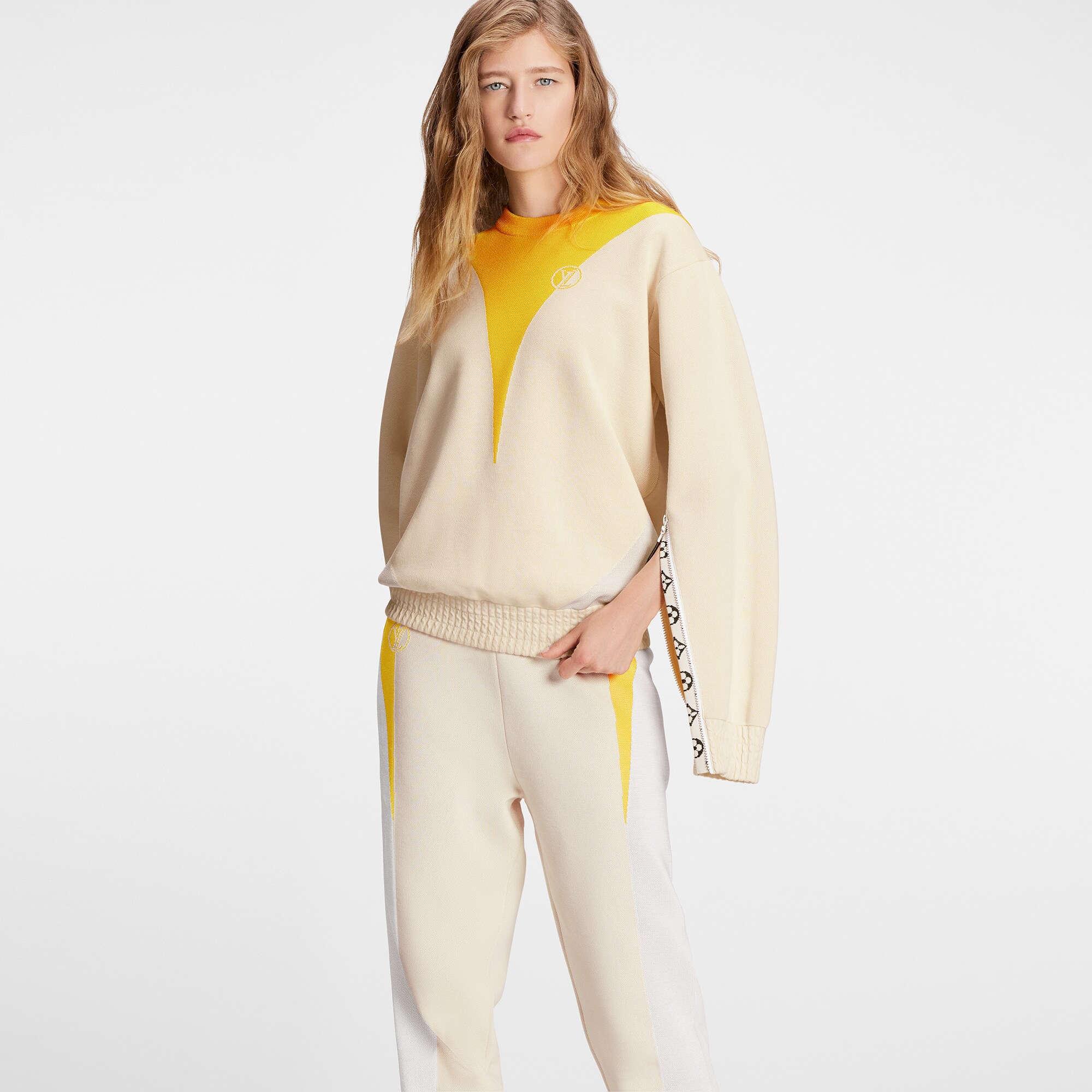 Pantalón de chándal con detalle amarillo  Hombre Discontinued Product Obs 7 | LOUIS VUITTON (Zoom de producto)