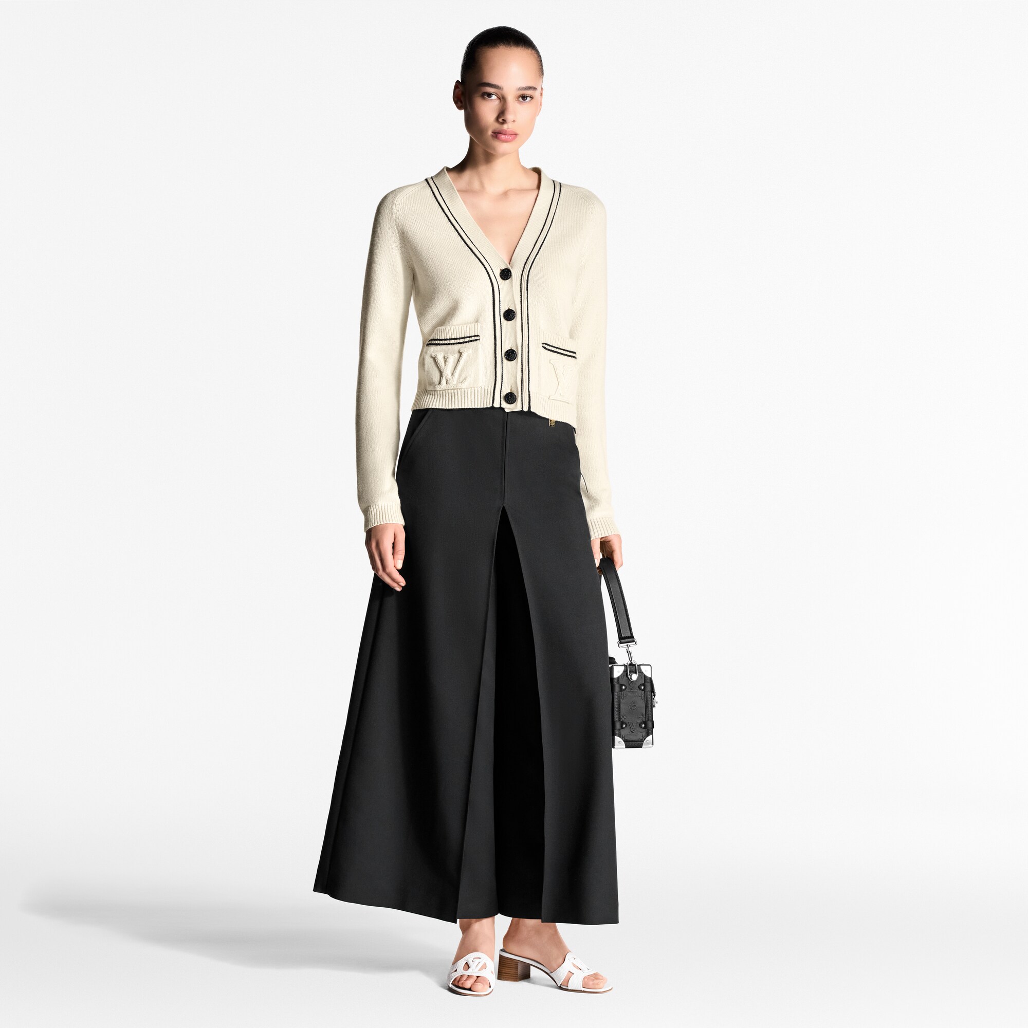 Pantalón de gabardina con pinzas  Mujer Prêt-à-Porter Pantalones | LOUIS VUITTON (Zoom de producto)