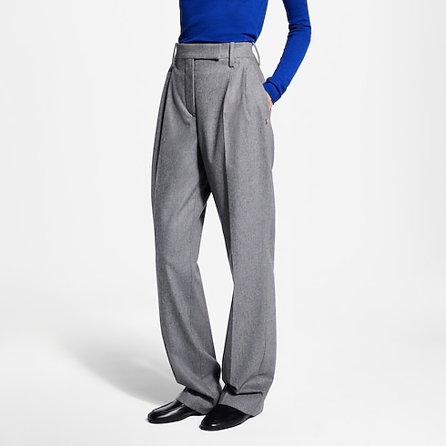 Pantalón de traje en franela Mujer Prêt-à-Porter Pantalones y pantalones cortos | LOUIS VUITTON (Zoom de producto)