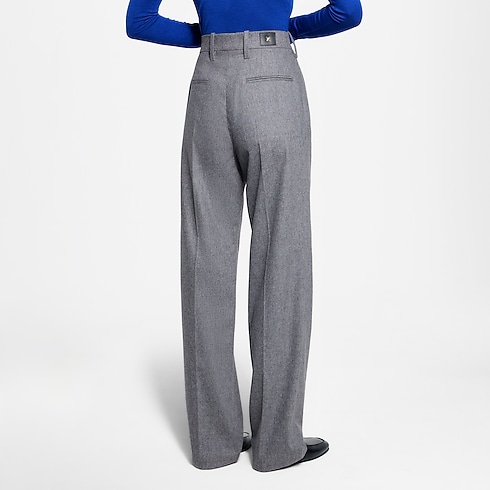 Pantalón de traje en franela Mujer Prêt-à-Porter Pantalones y pantalones cortos | LOUIS VUITTON (Zoom de producto)