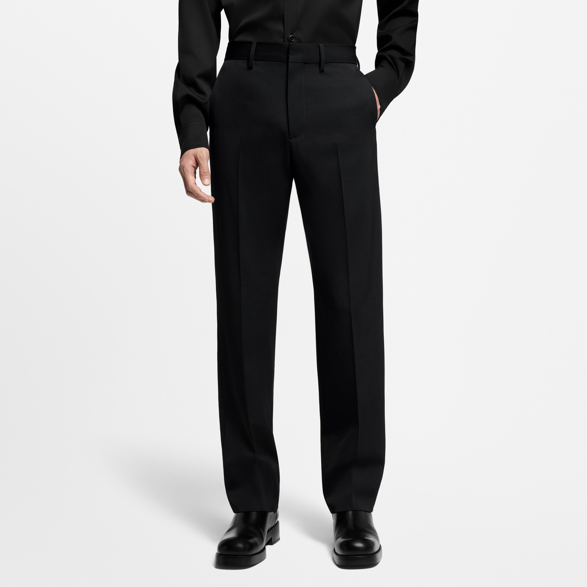 Pantalón de traje en lana con corte cigarette  Hombre Prêt-à-Porter Pantalones | LOUIS VUITTON (Zoom de producto)
