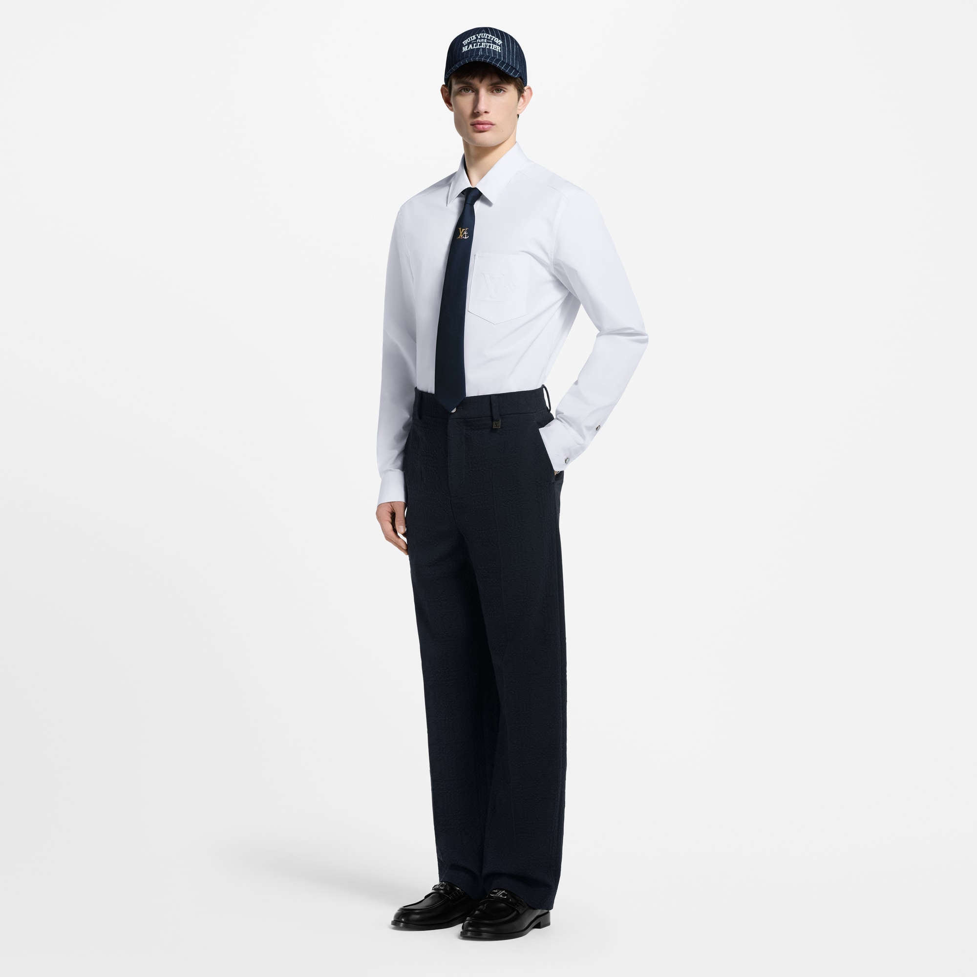 Pantalón de traje texturizado  Hombre Prêt-à-Porter Pantalones | LOUIS VUITTON (Zoom de producto)