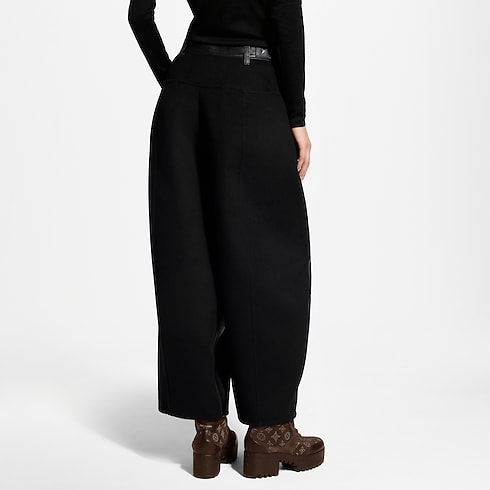 Pantalón globo de piel con inserción de lana Mujer Prêt-à-Porter Novedades en Prêt-à-porter | LOUIS VUITTON (Zoom de producto)