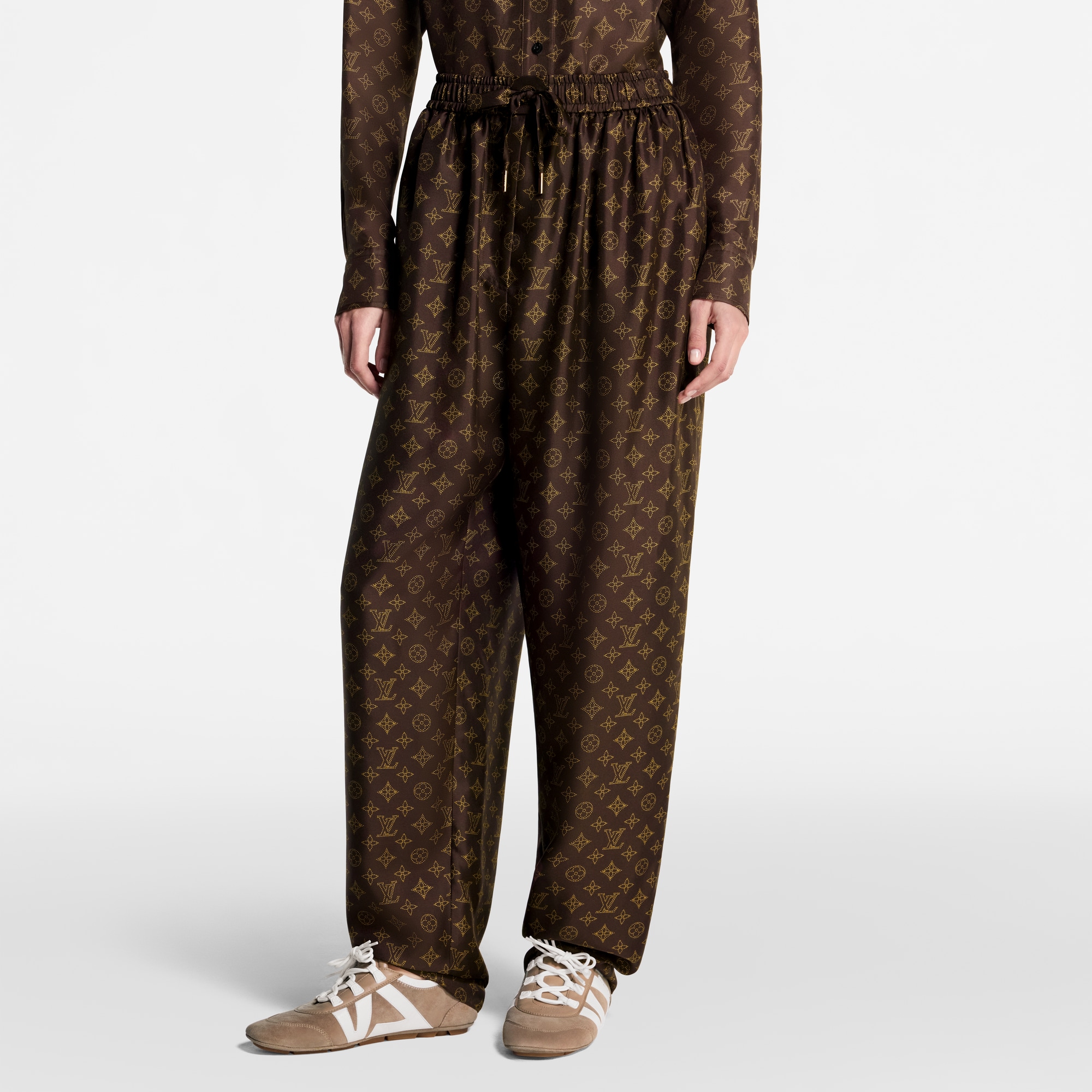 Pantalón holgado tipo pijama Mahina Monogram  Mujer Prêt-à-Porter Pantalones | LOUIS VUITTON (Zoom de producto)