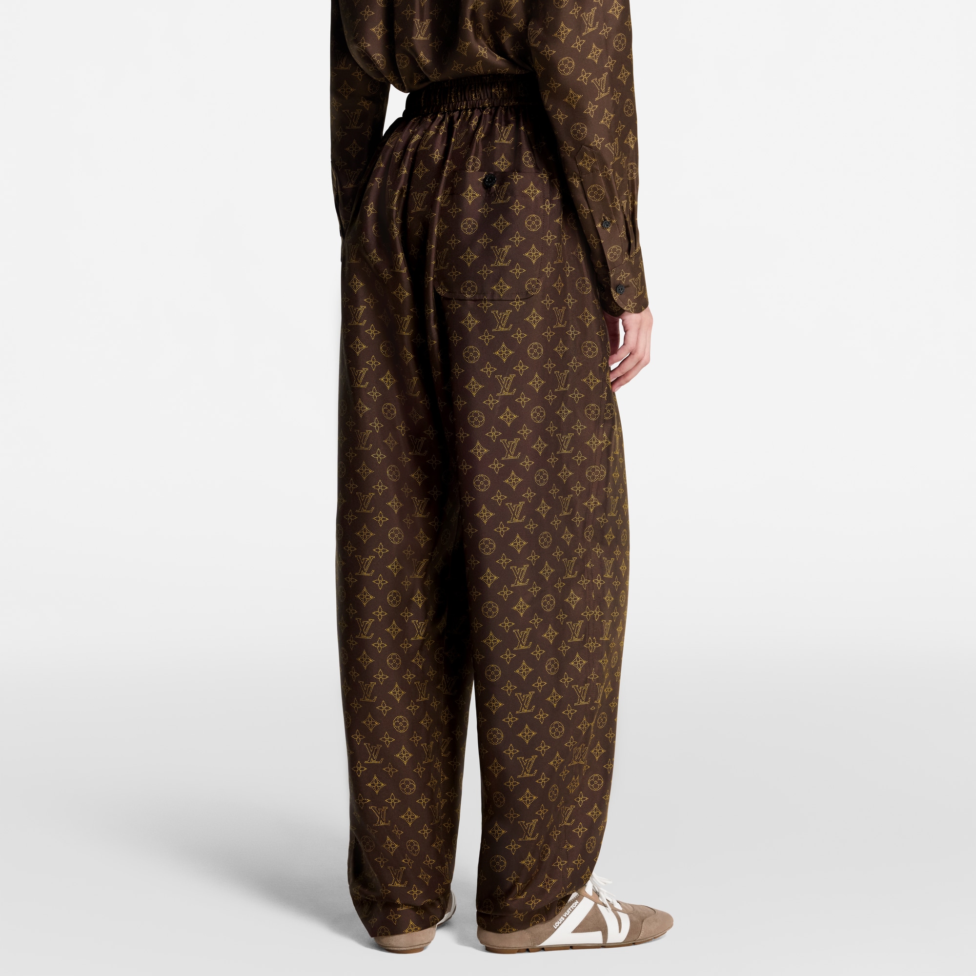 Pantalón holgado tipo pijama Mahina Monogram  Mujer Prêt-à-Porter Pantalones | LOUIS VUITTON (Zoom de producto)