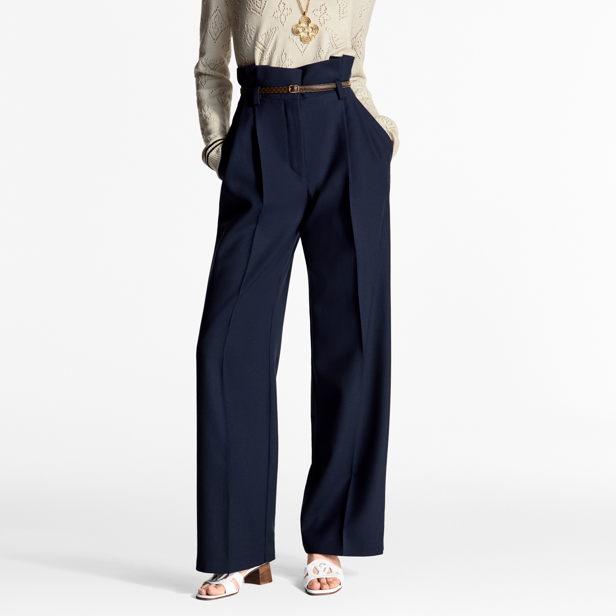 Pantalón paperbag de traje  Mujer Prêt-à-Porter Pantalones | LOUIS VUITTON (Zoom de producto)