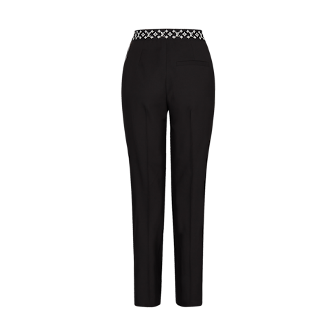 Pantalón recto con cintura elástica Monogram Mujer Prêt-à-Porter Pantalones | LOUIS VUITTON (Zoom de producto)