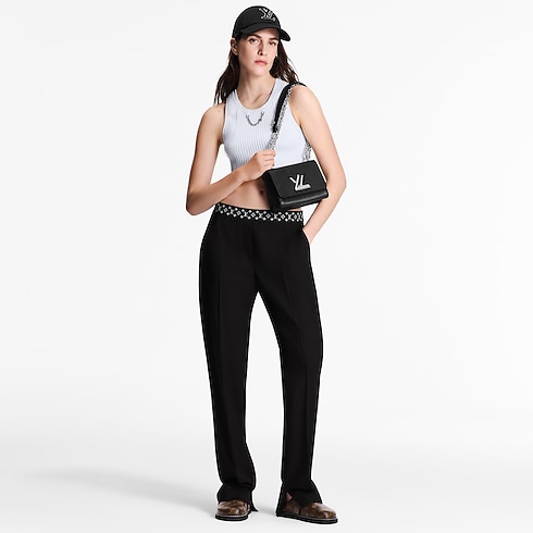 Pantalón recto con cintura elástica Monogram Mujer Prêt-à-Porter Pantalones | LOUIS VUITTON (Zoom de producto)