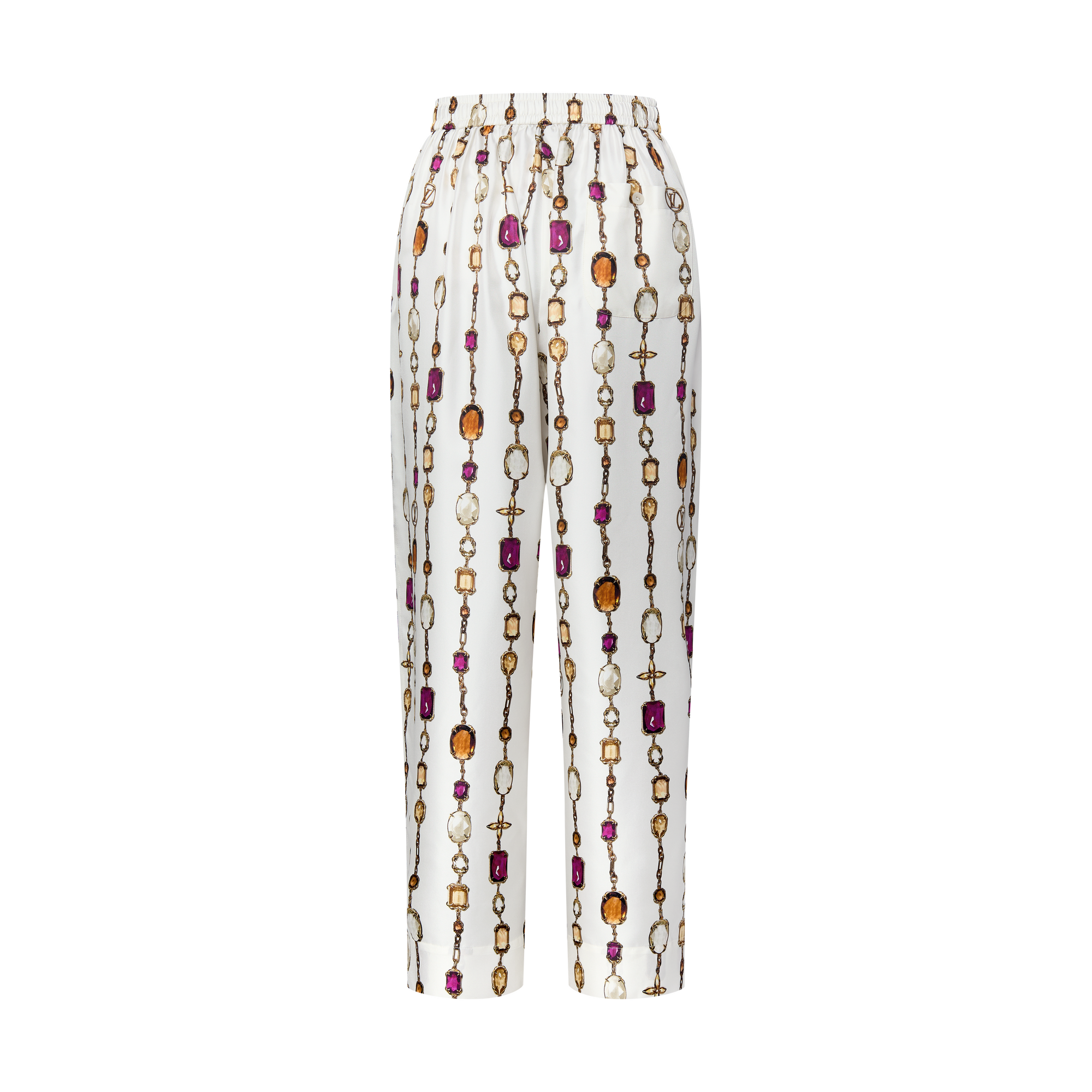 Pantalón tipo pijama con estampado de collar  Mujer Prêt-à-Porter Pantalones | LOUIS VUITTON (Zoom de producto)
